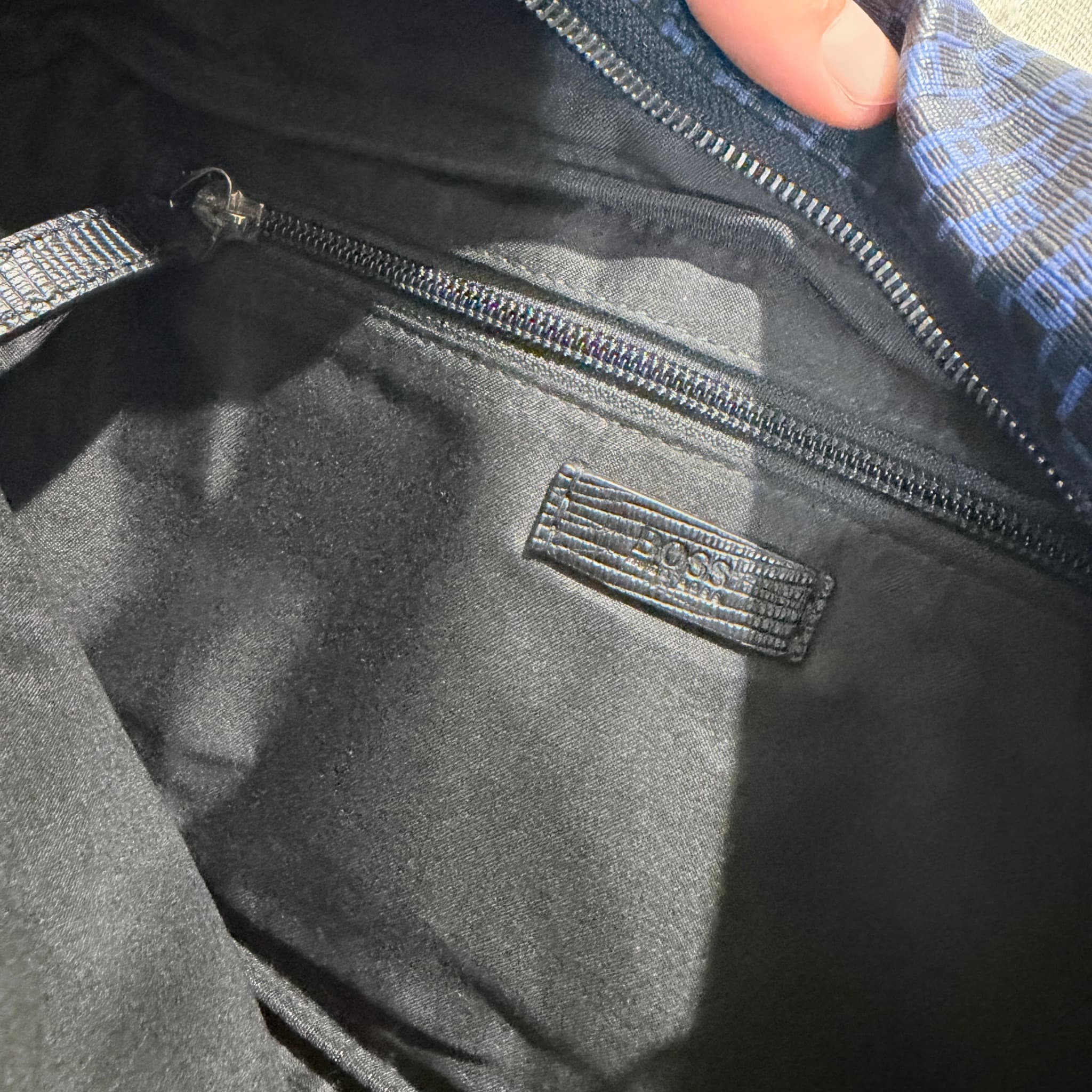 BOSS Hugo Boss Monogram Belt Bag Blue Black Crossbody Waist Pack — photo 6 of 10