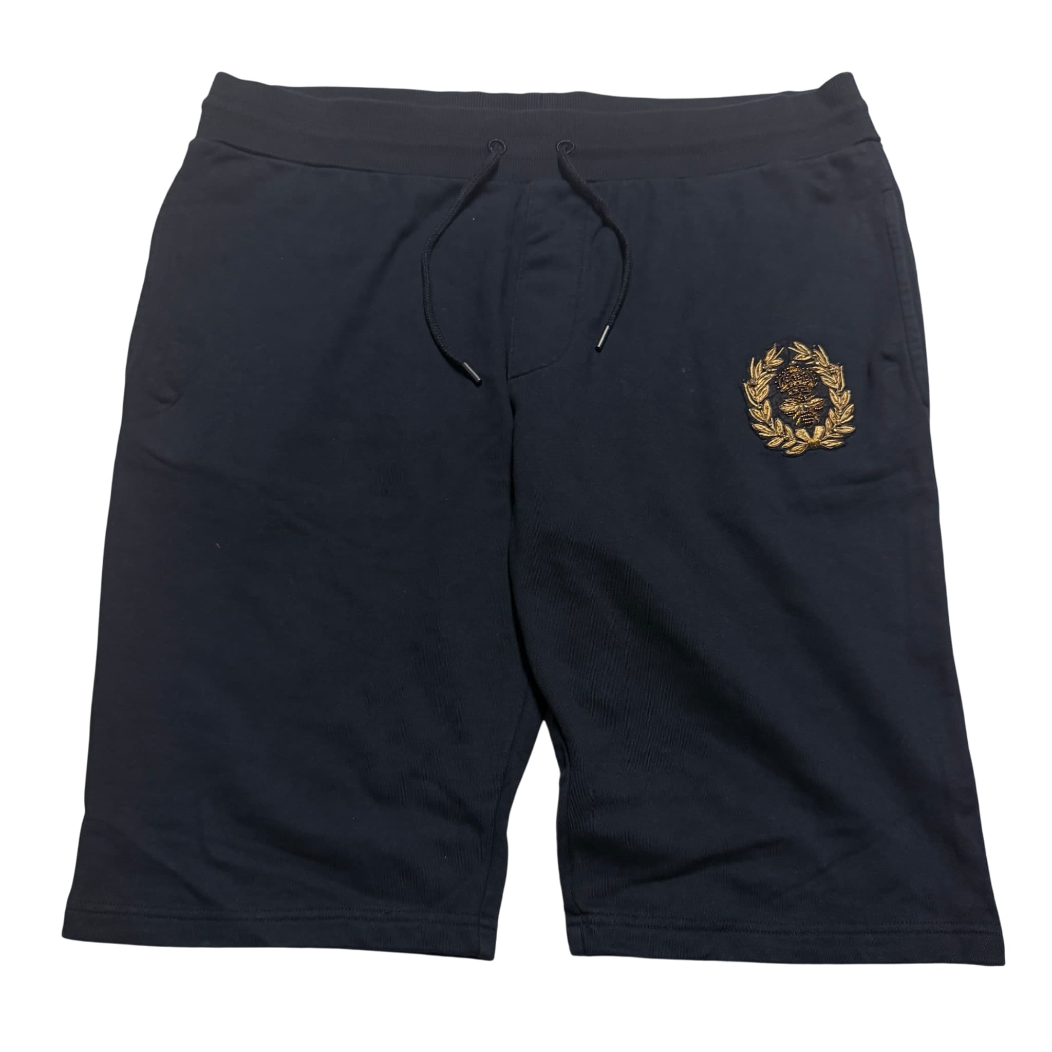 Dolce & Gabbana Bee Crest Embroidered Sweatshorts Black Size 52 — photo 1 of 9