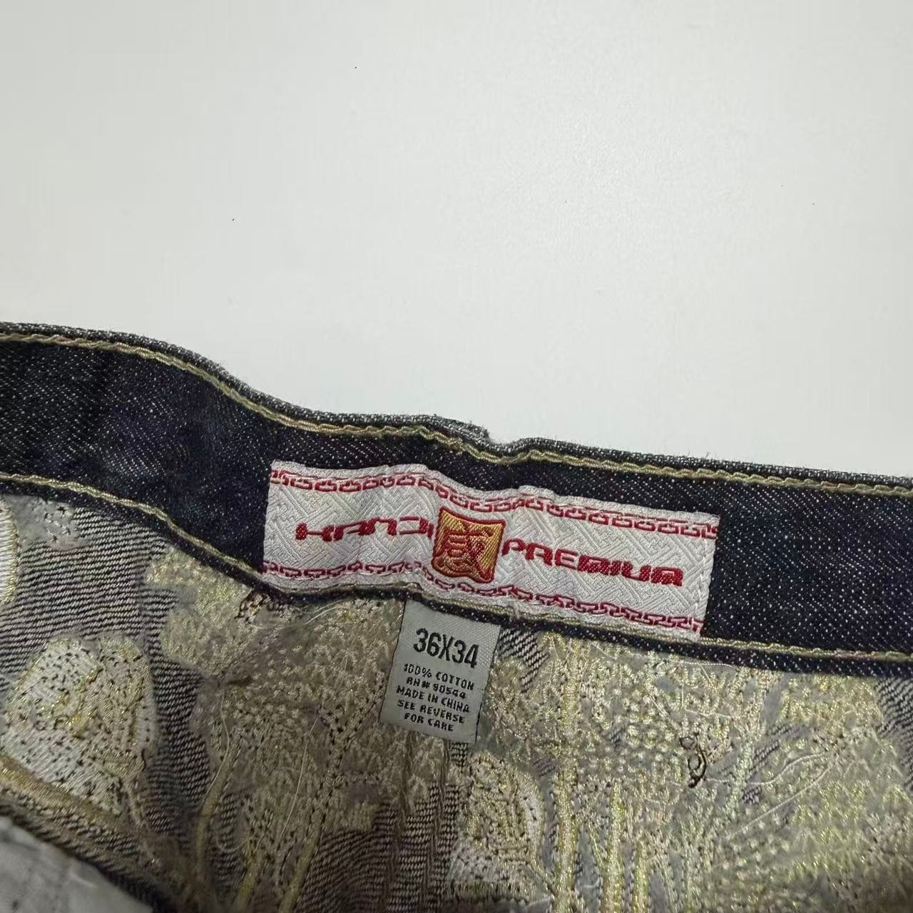 Evisu Daicock Embroidered Wide Leg Jeans — photo 4 of 9