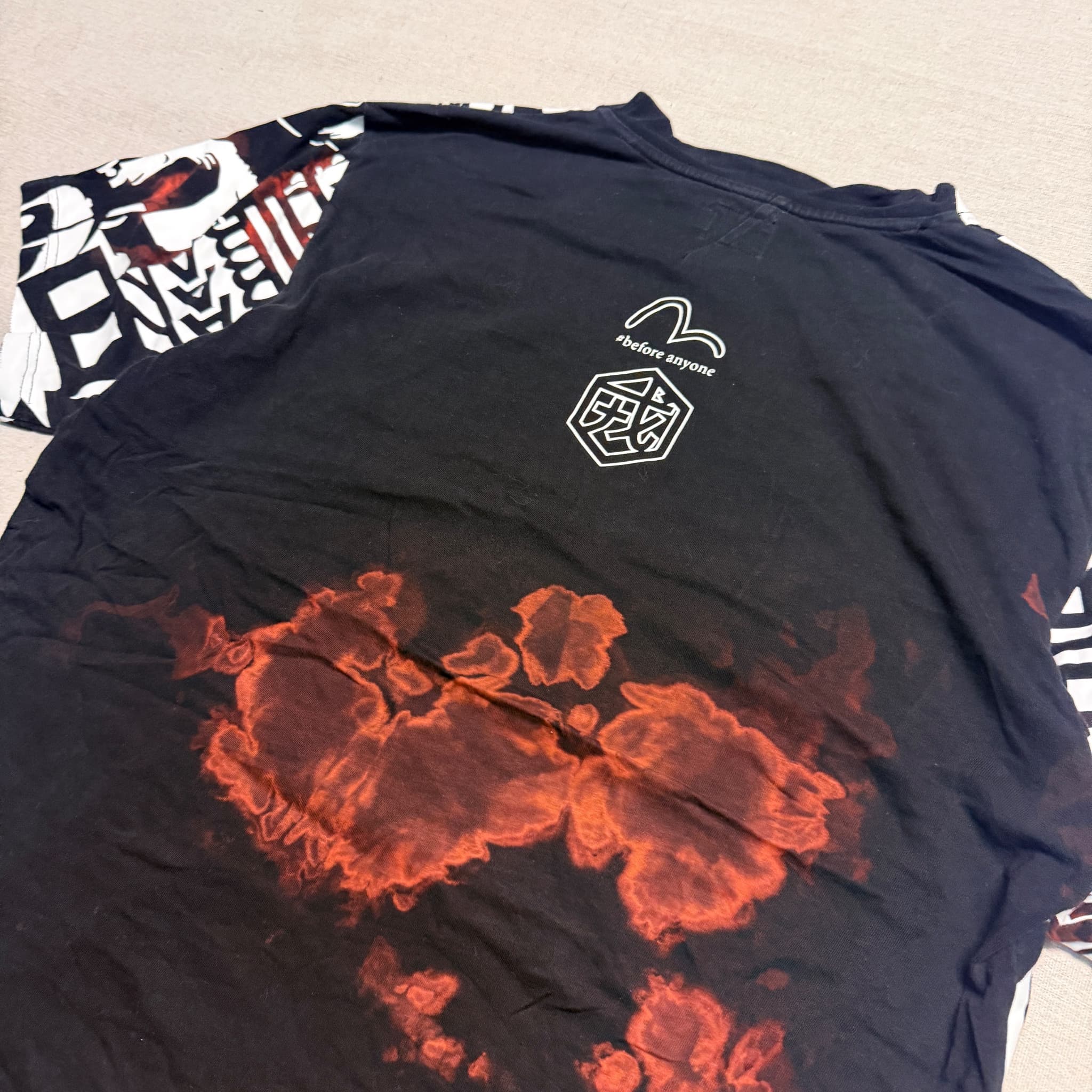 Evisu Ichiban Tokyo All-Over Print Graphic T-Shirt Black White XL — photo 6 of 8