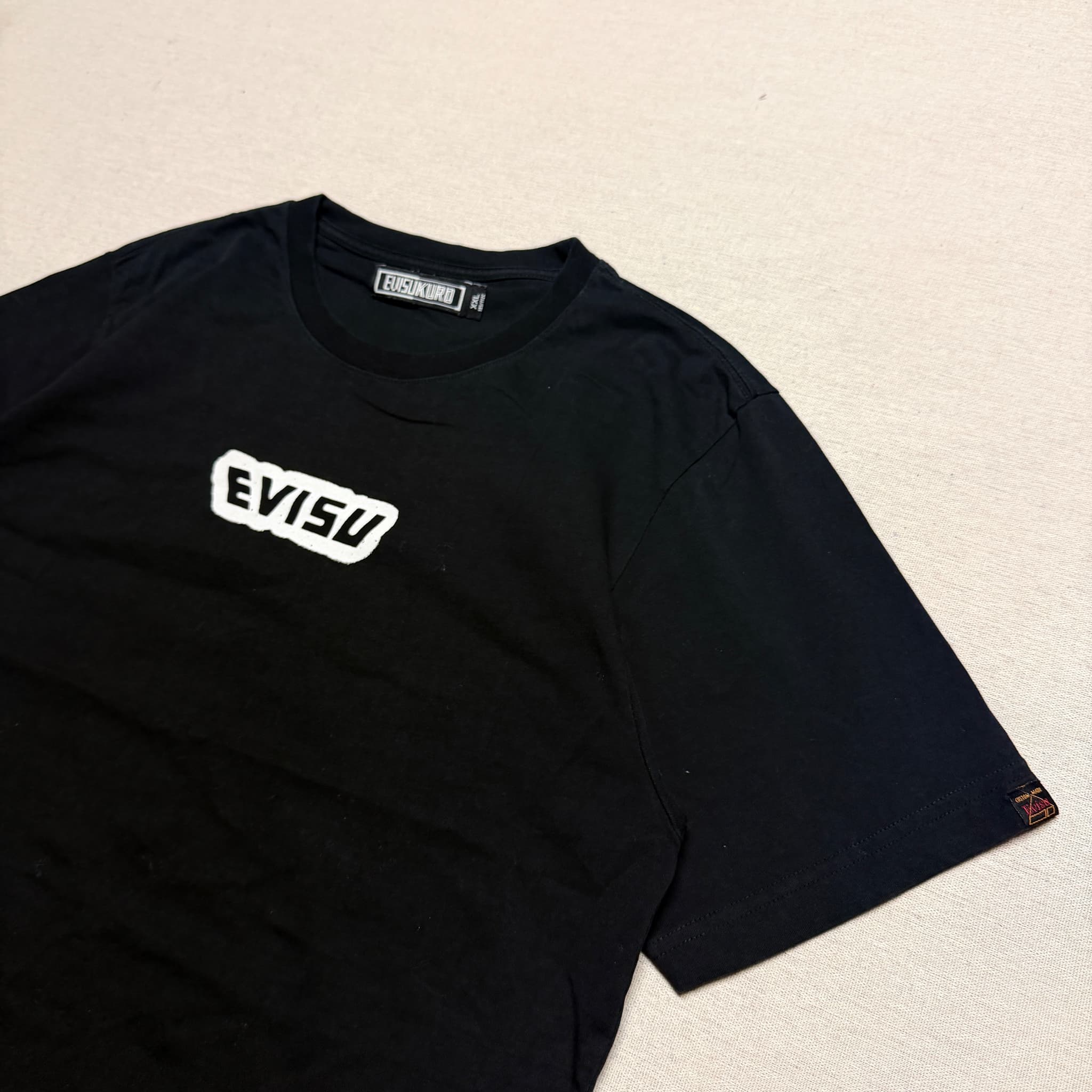 Evisu Kuro Black T-Shirt With White Logo Graphic Size XXL — photo 2 of 7