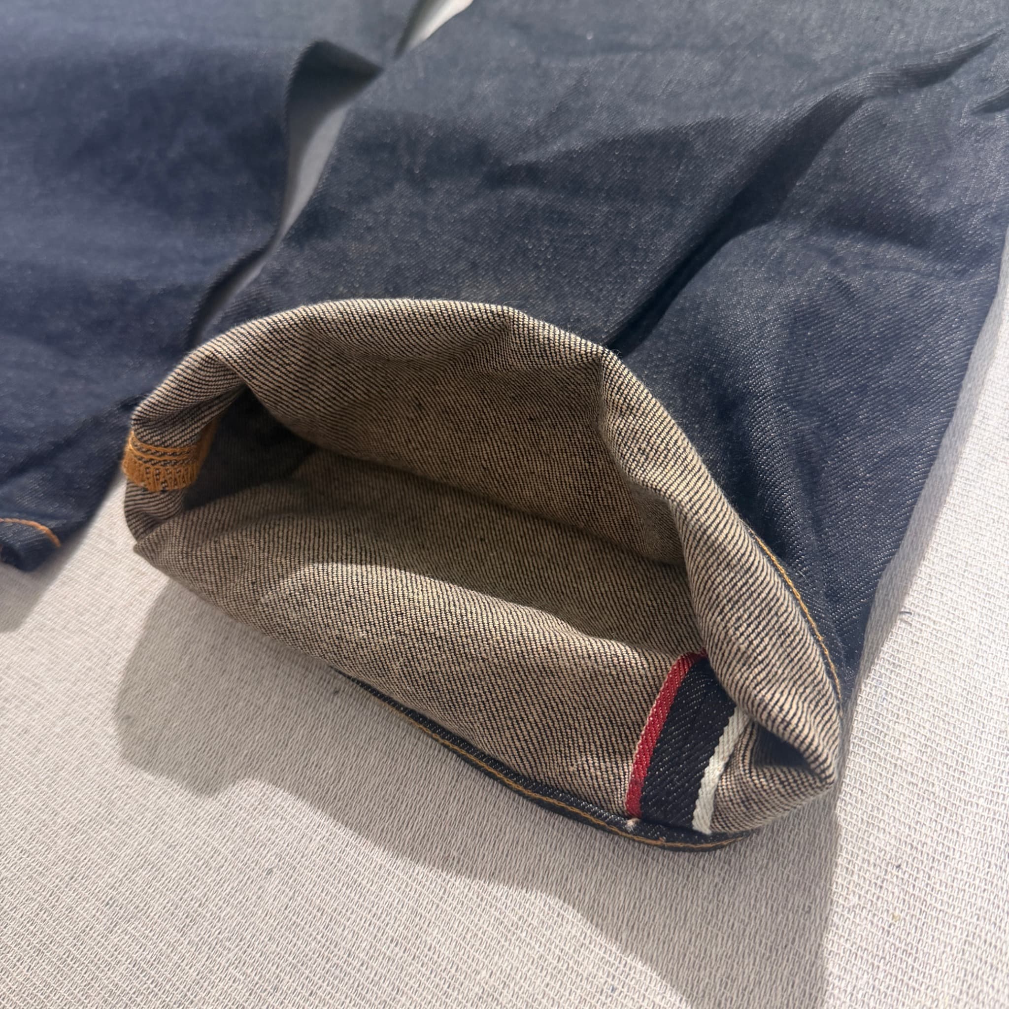 Evisu No. 3 Raw Denim Jeans Yellow Seagull Logo — photo 2 of 8