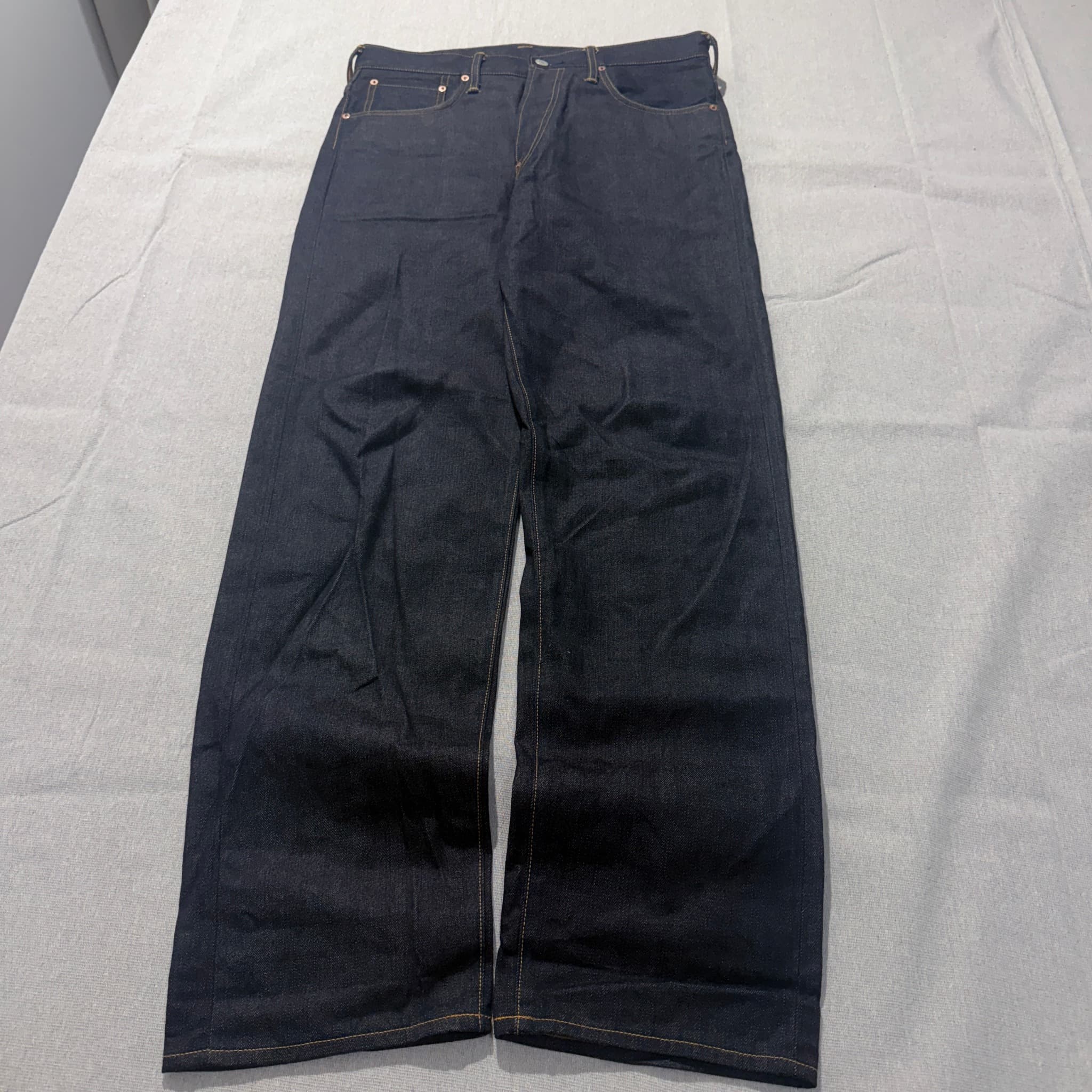 Evisu No. 3 Raw Denim Jeans Yellow Seagull Logo — photo 6 of 8