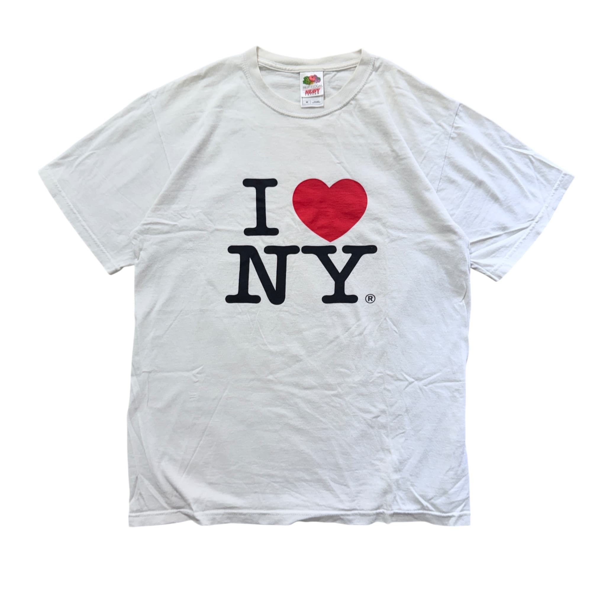 Fruit Of The Loom I Love NY T-Shirt White Graphic Tee Size M — photo 1 of 6