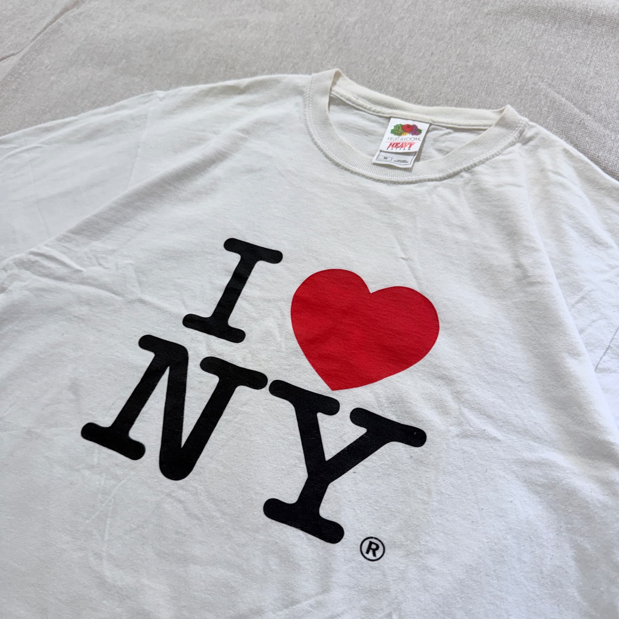 Fruit Of The Loom I Love NY T-Shirt White Graphic Tee Size M — photo 2 of 6