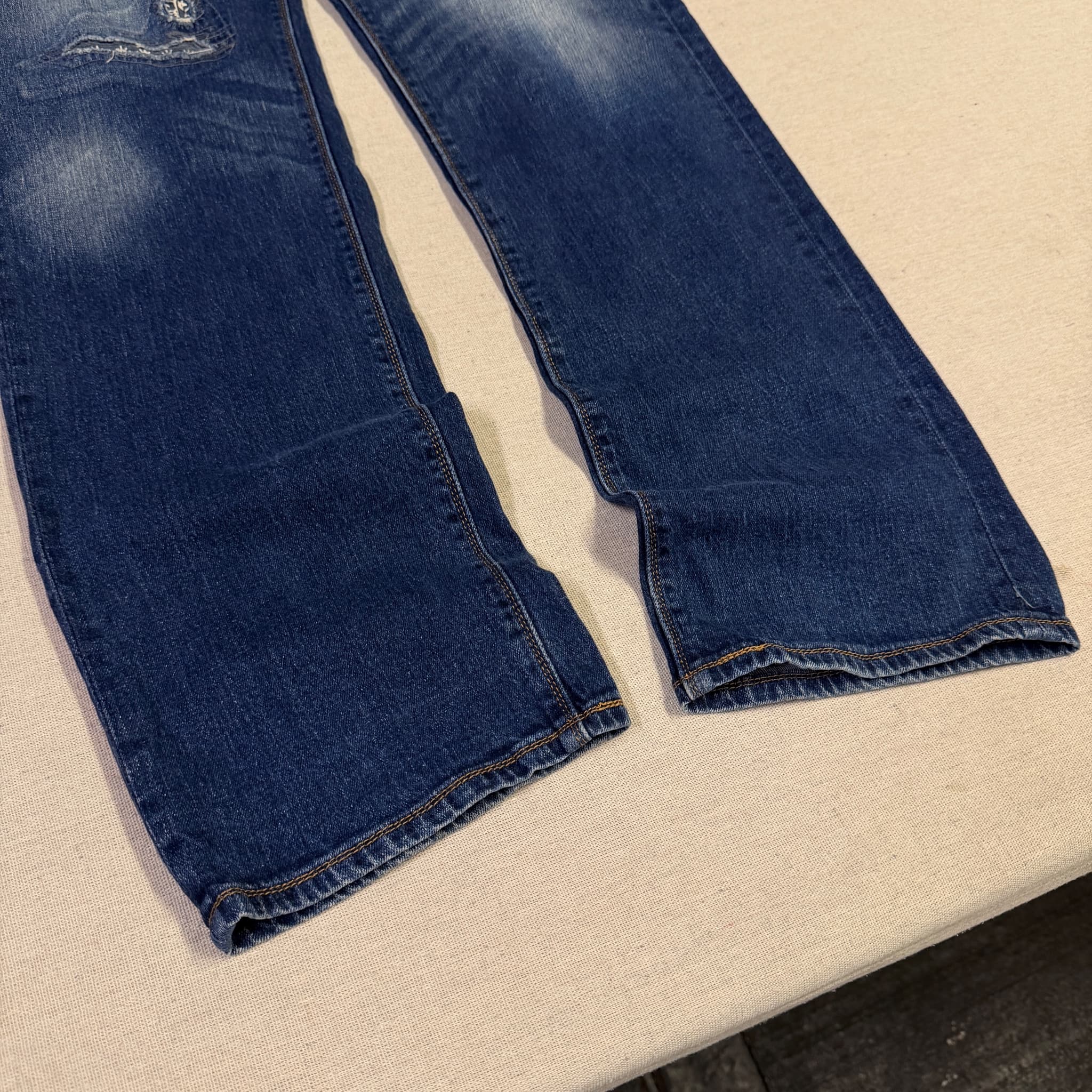 Levi's 511 Slim Fit Distressed Blue Denim Jeans Men's W36 L34 — photo 2 of 8