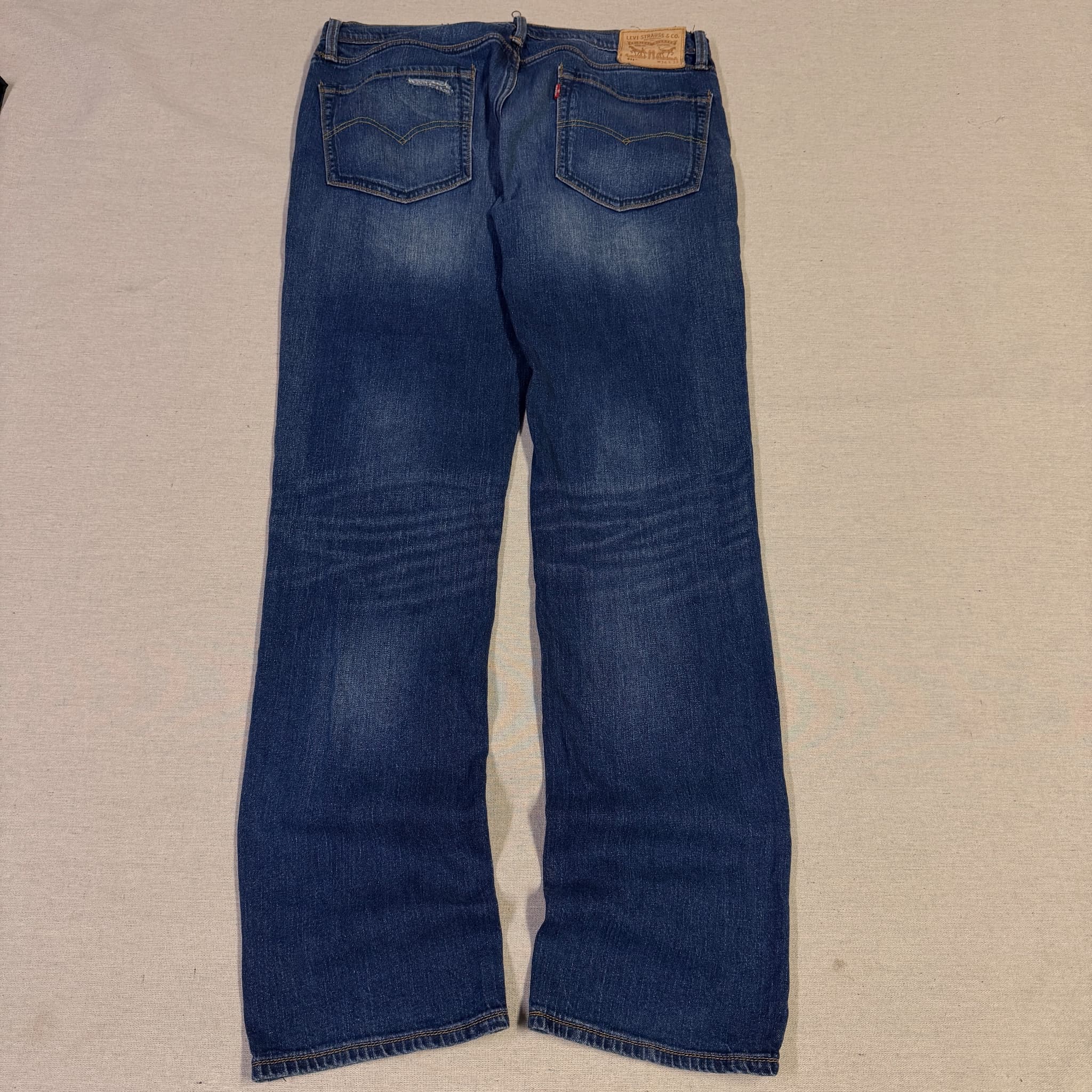 Levi's 511 Slim Fit Distressed Blue Denim Jeans Men's W36 L34 — photo 6 of 8