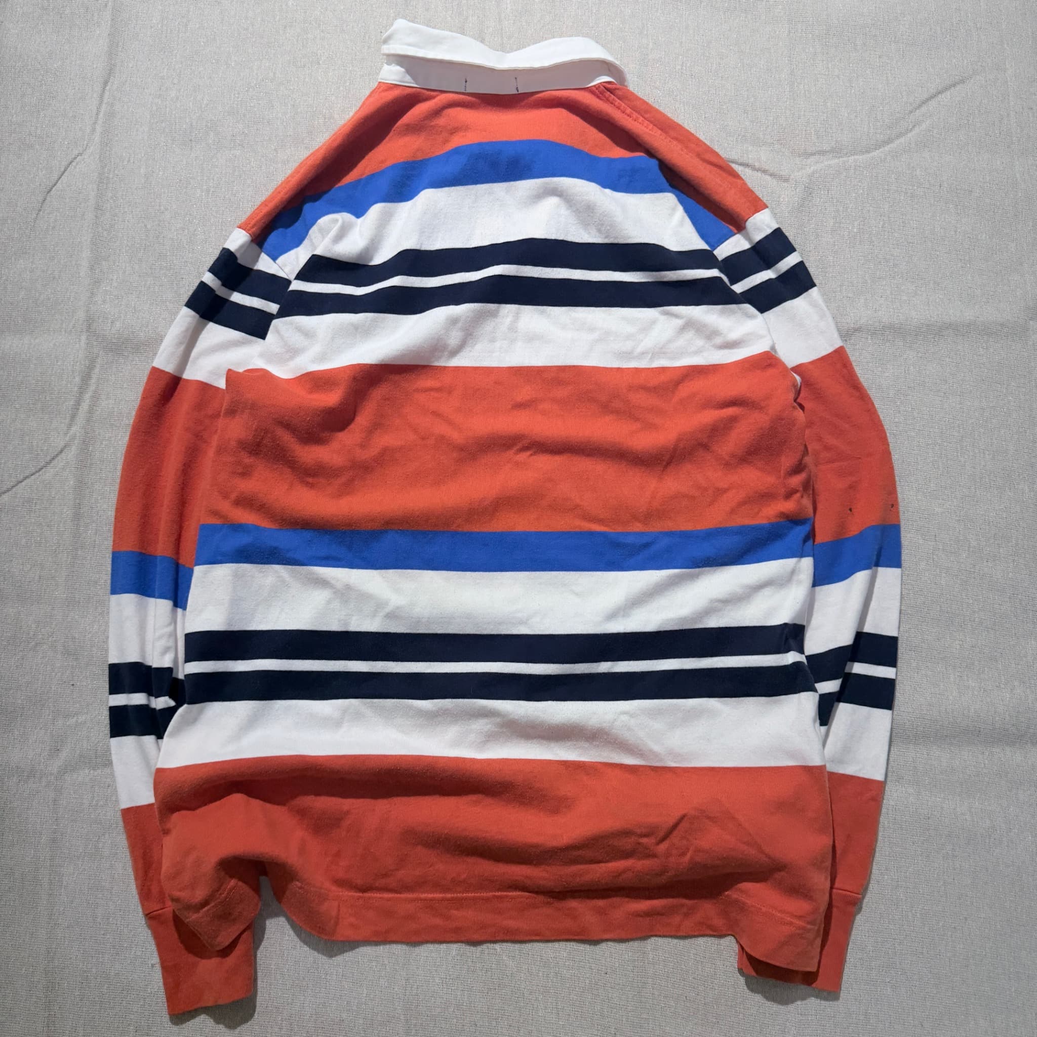 Nautica Men's Long Sleeve Striped Rugby Shirt Red Blue White XXL — photo 6 of 7