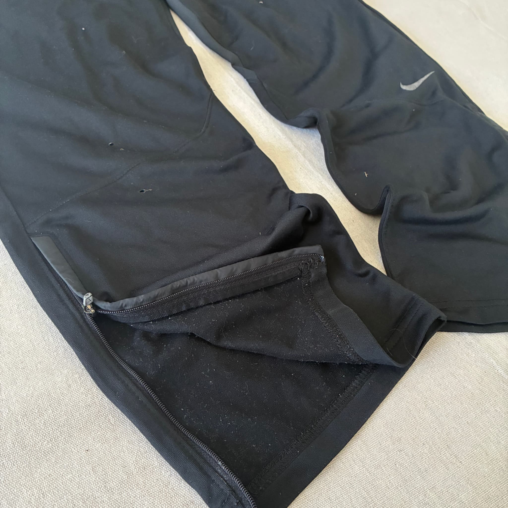 Nike Dri-FIT Men's Black Training Pants With Zippered Cuffs Size Large — photo 2 of 12