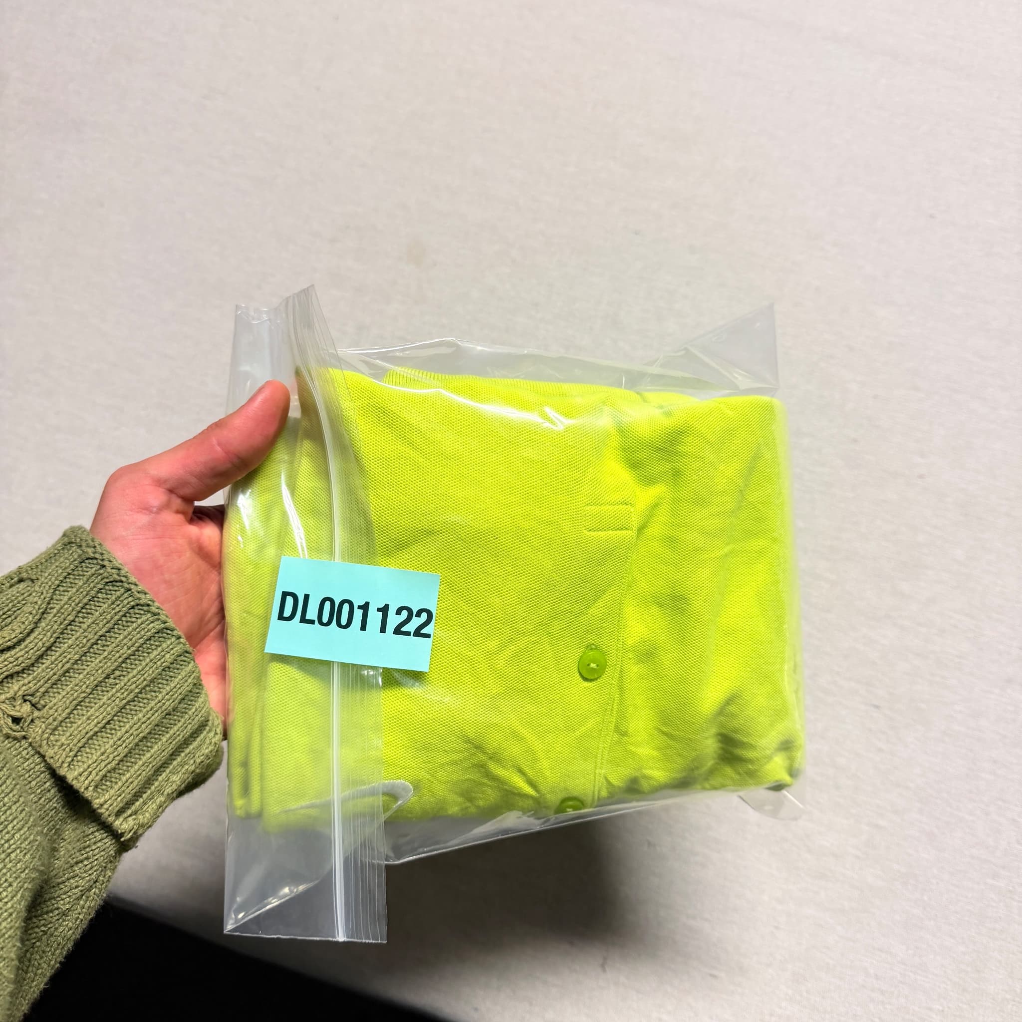 Nike Dri-FIT Neon Yellow Golf Polo Shirt Men's Size Large — photo 7 of 7