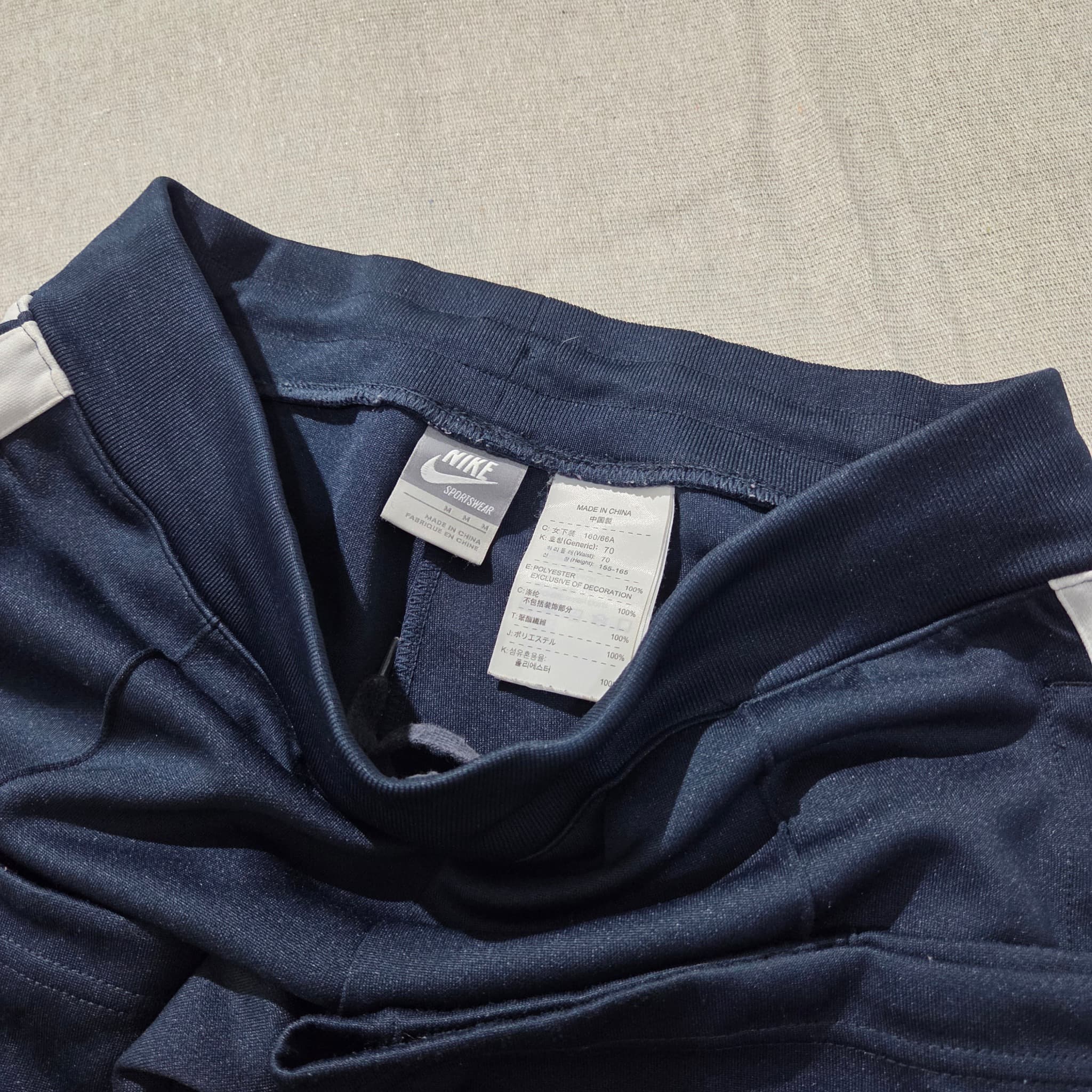 Nike Sportswear Women's Wide Leg Track Pants Navy White Size M — photo 5 of 8