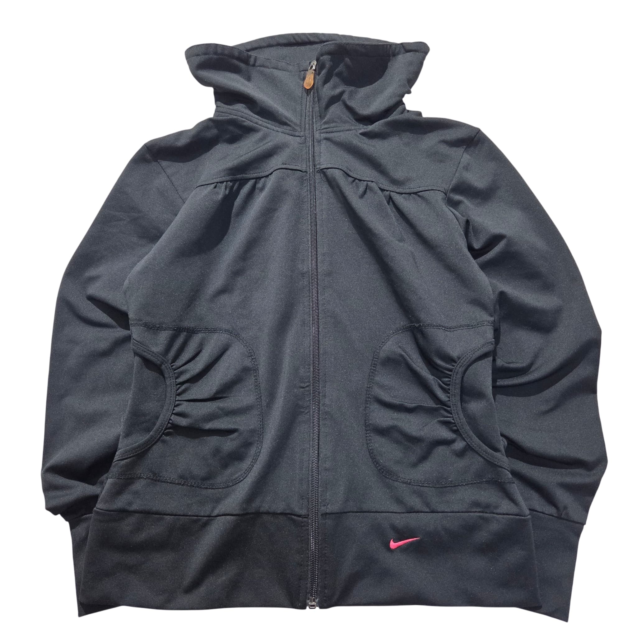 Nike Women's Black Full-Zip Ruched Track Jacket — photo 1 of 10