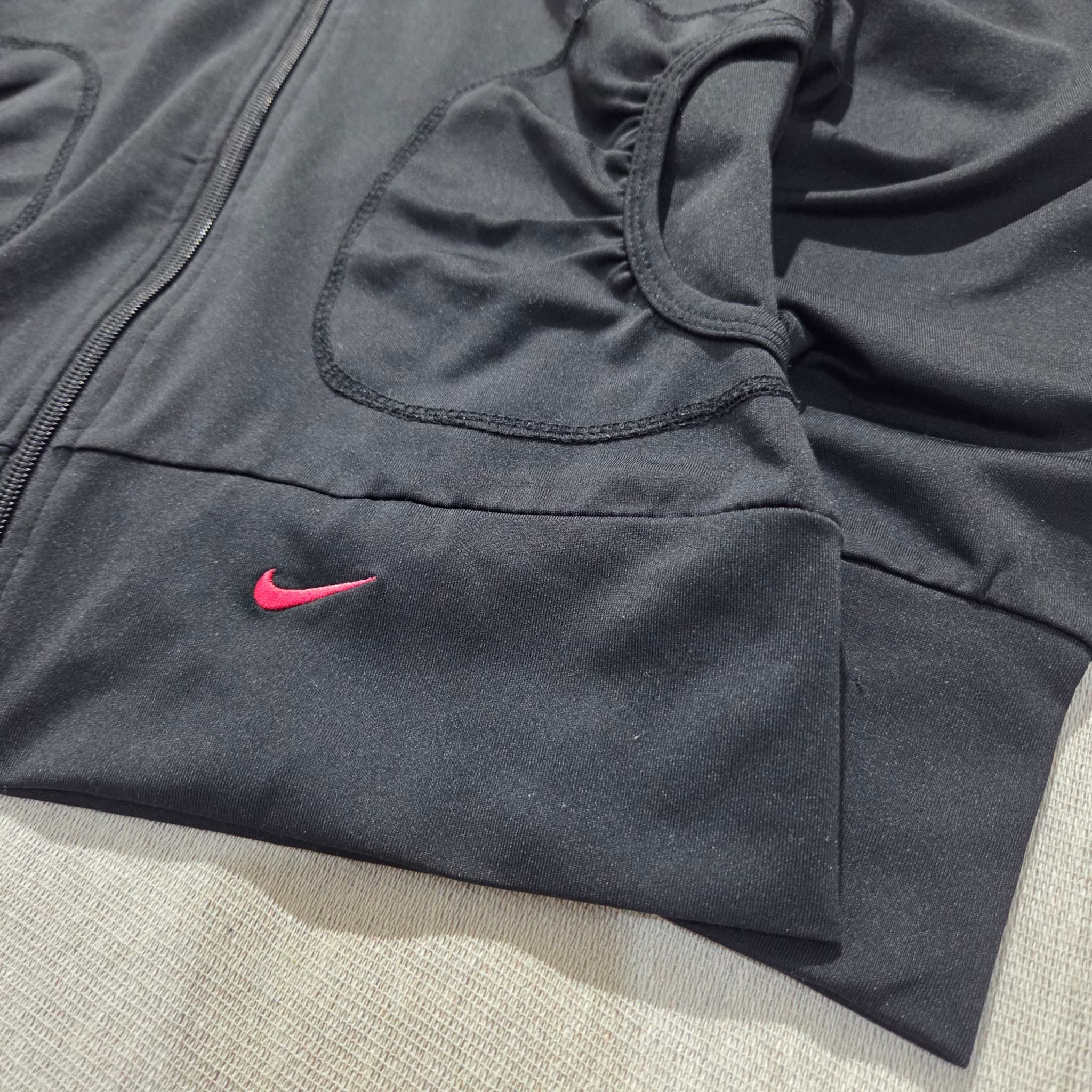 Nike Women's Black Full-Zip Ruched Track Jacket — photo 2 of 10
