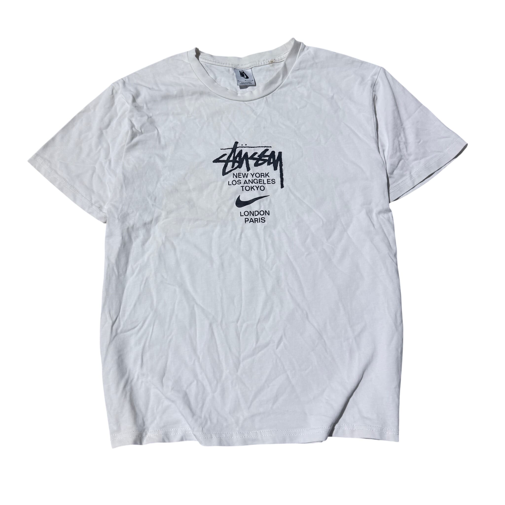 Nike x Stüssy World Tour T-Shirt White Graphic Tee Size M — photo 1 of 7