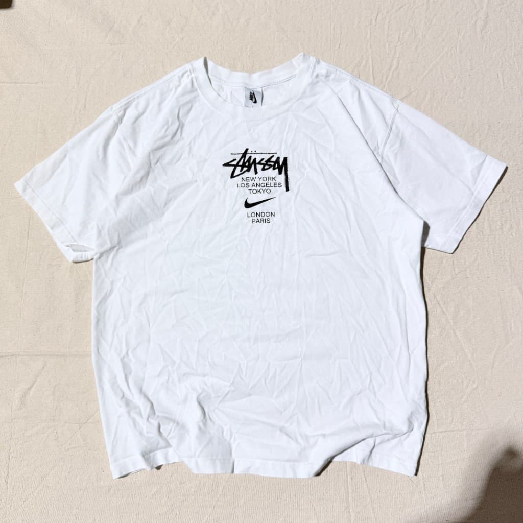 Nike x Stüssy World Tour T-Shirt White Size Large — photo 1 of 7