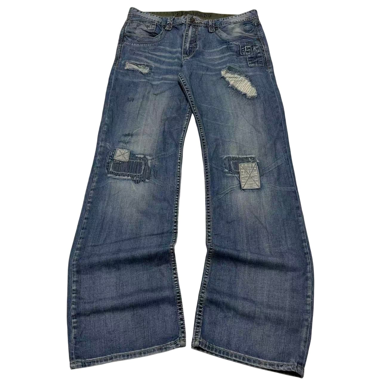 Pepe Jeans Distressed Patchwork Denim Jeans — photo 1 of 8