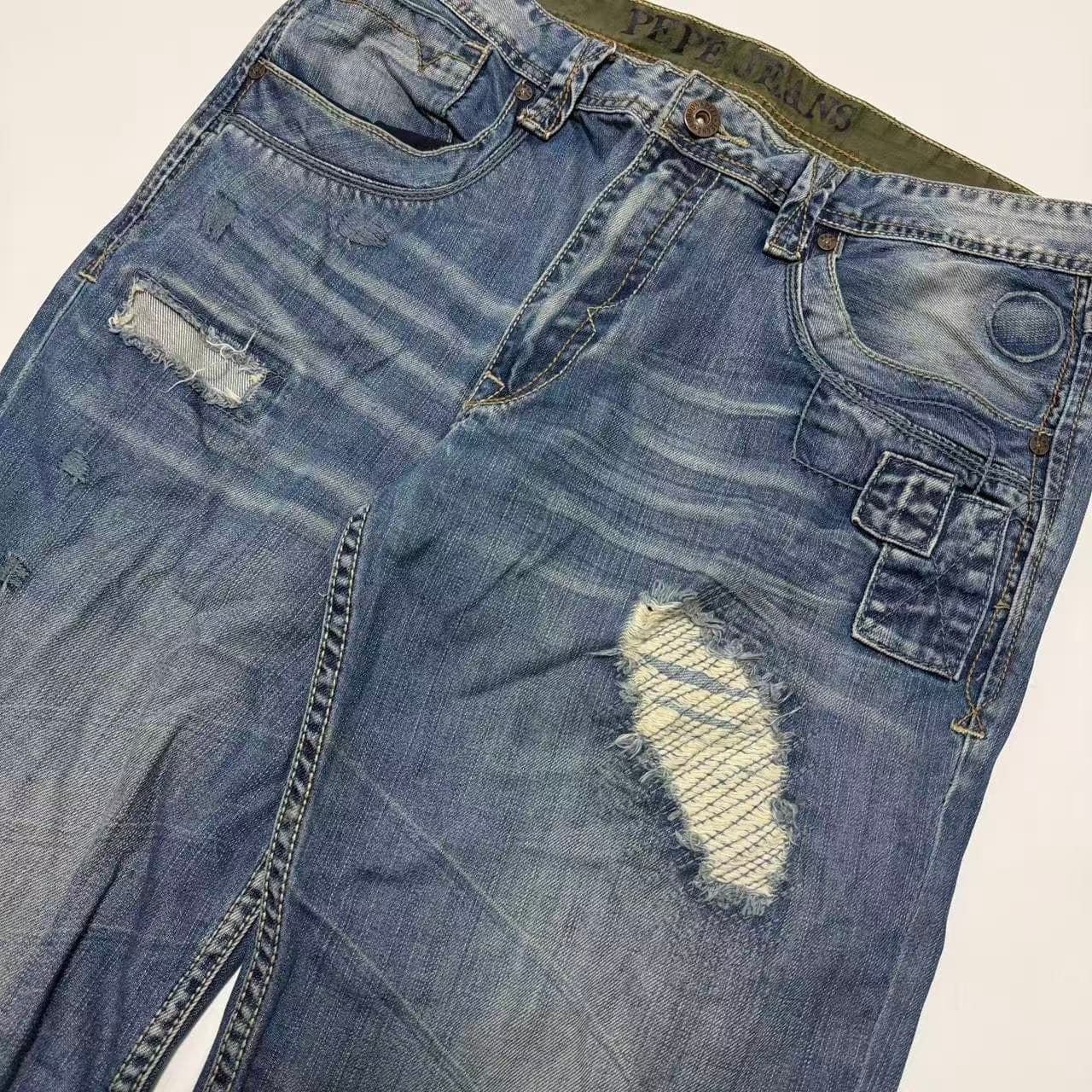 Pepe Jeans Distressed Patchwork Denim Jeans — photo 7 of 8