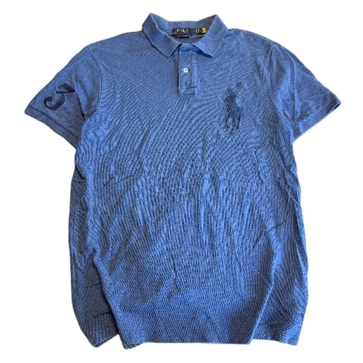 Polo Ralph Lauren Men's Custom Slim Fit Big Pony Polo Shirt Blue Large — photo 1 of 4