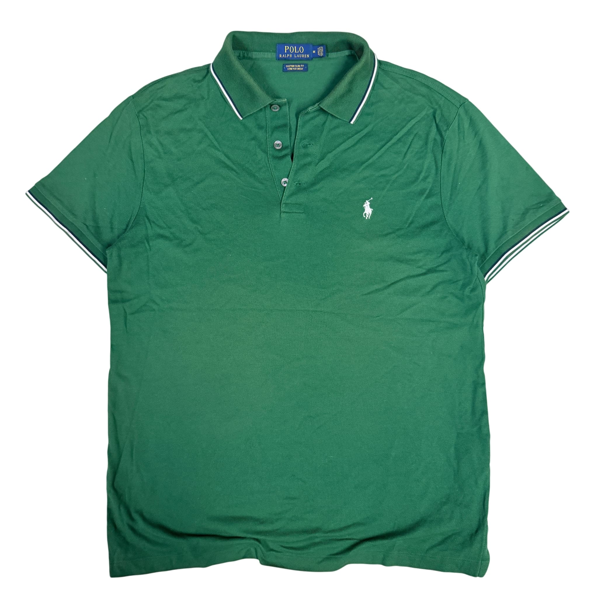 Polo Ralph Lauren Men's Green Custom Slim Fit Stretch Mesh Polo Shirt Size M — photo 1 of 8