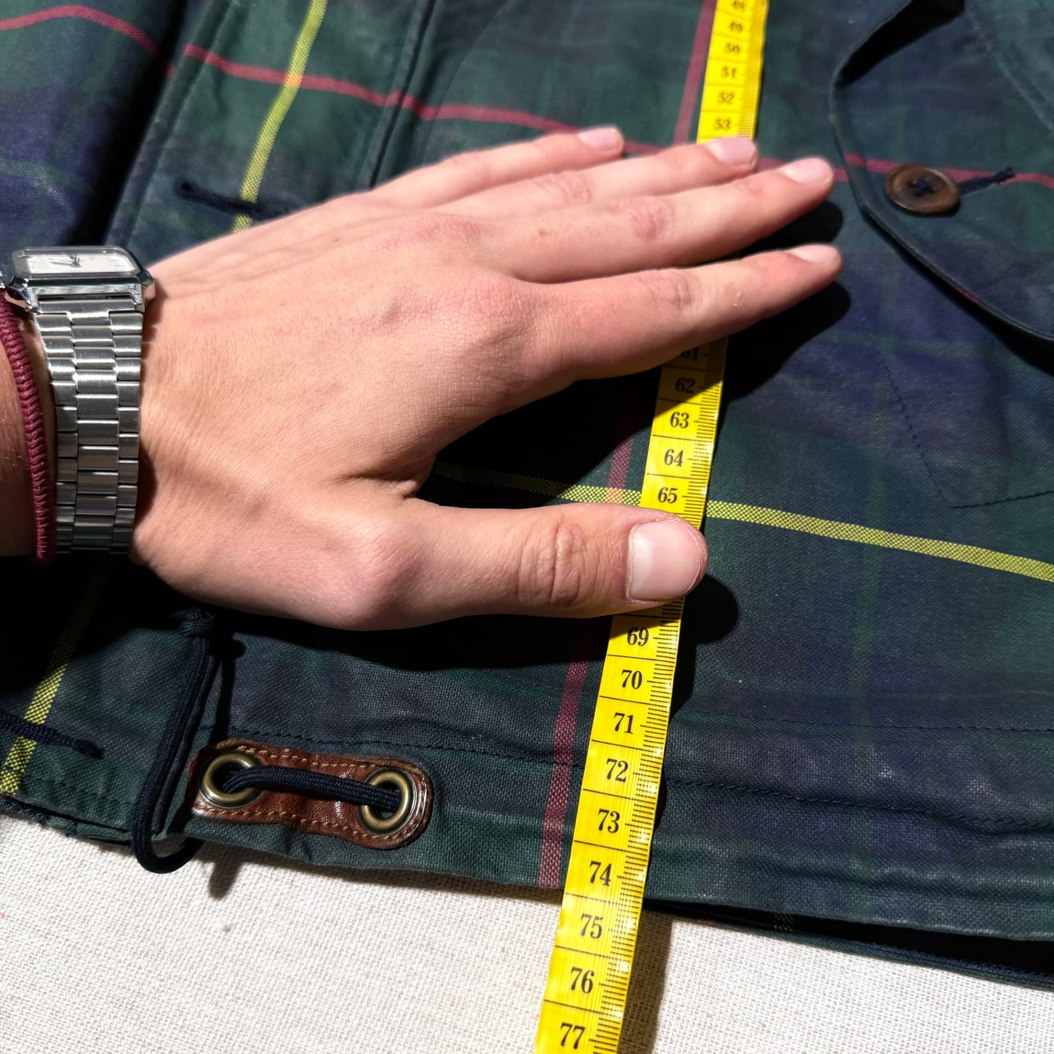 Polo Ralph Lauren Plaid Waxed Cotton Hooded Jacket Green XXL — photo 13 of 14