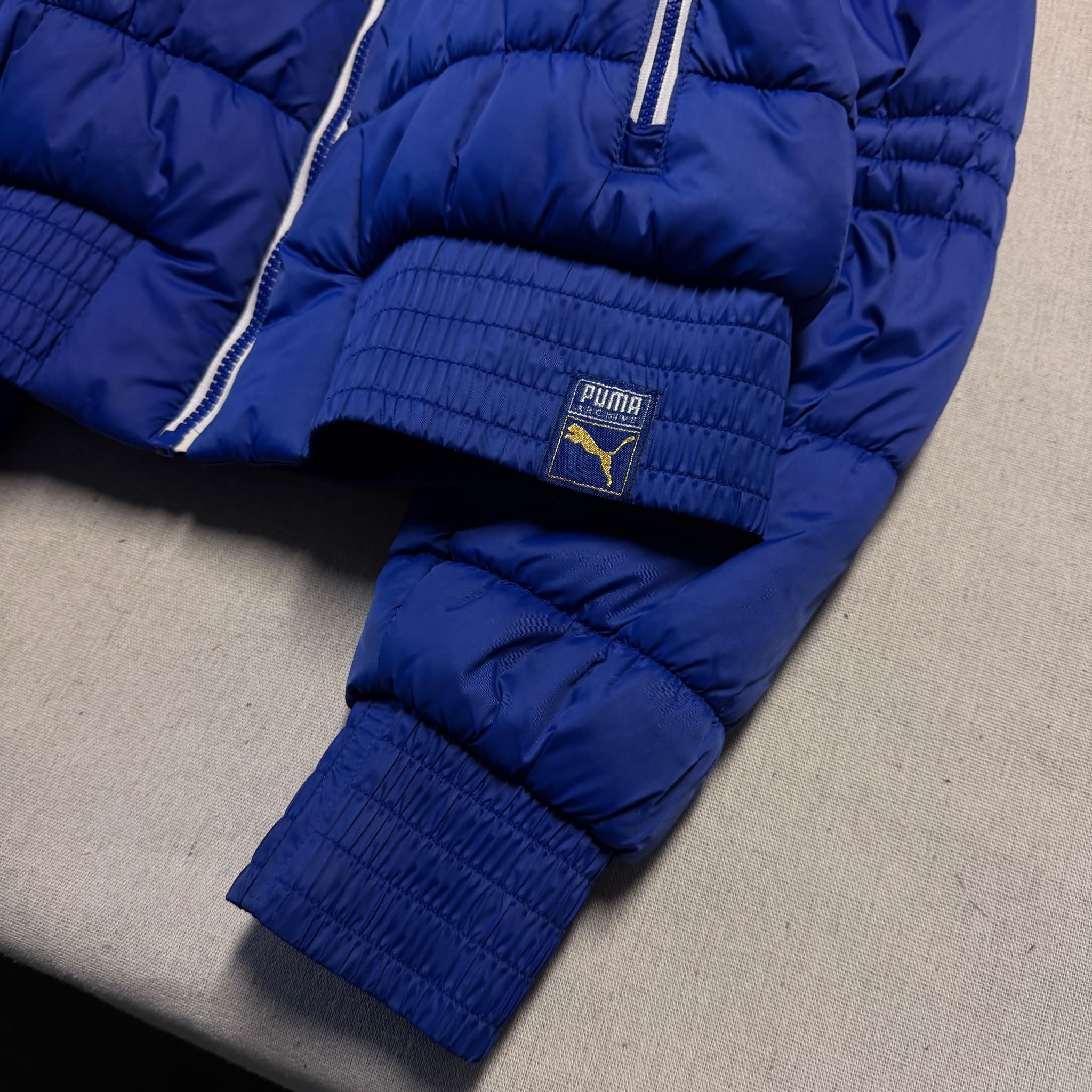 Puma Archive Colorblock Puffer Jacket Blue Orange Pink Size S — photo 3 of 8