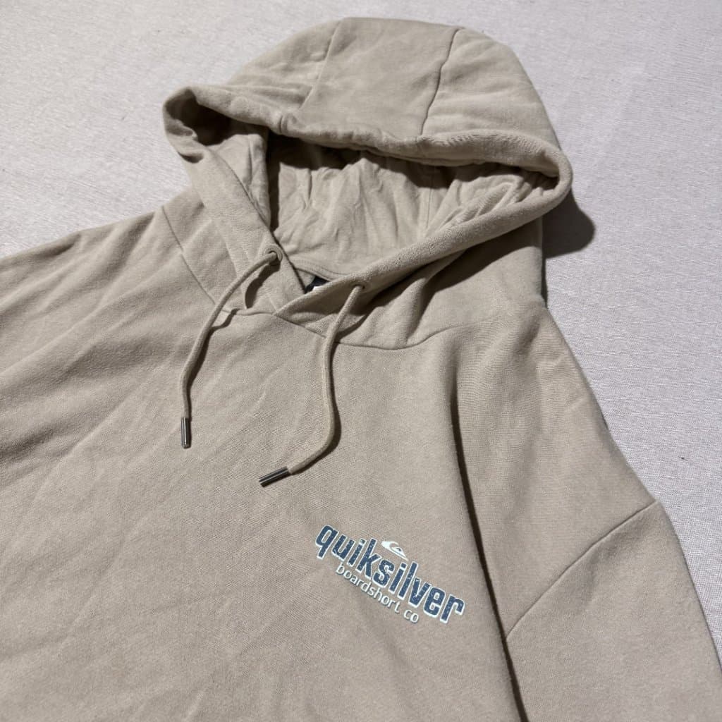 Quiksilver Men's Tan Embroidered Logo Hoodie Size XL — photo 3 of 8