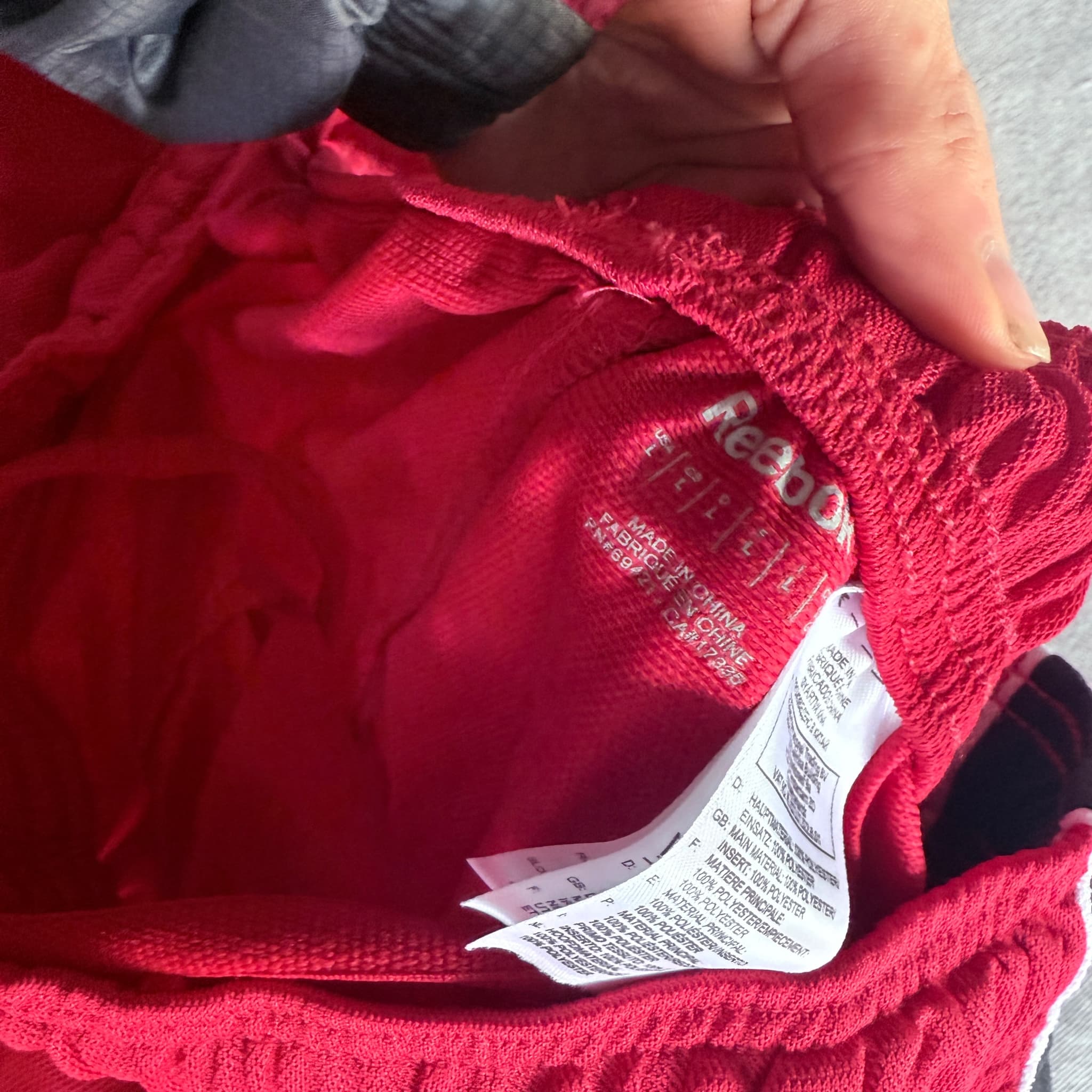 Reebok Men's Athletic Performance Shorts Red and Black — photo 4 of 7