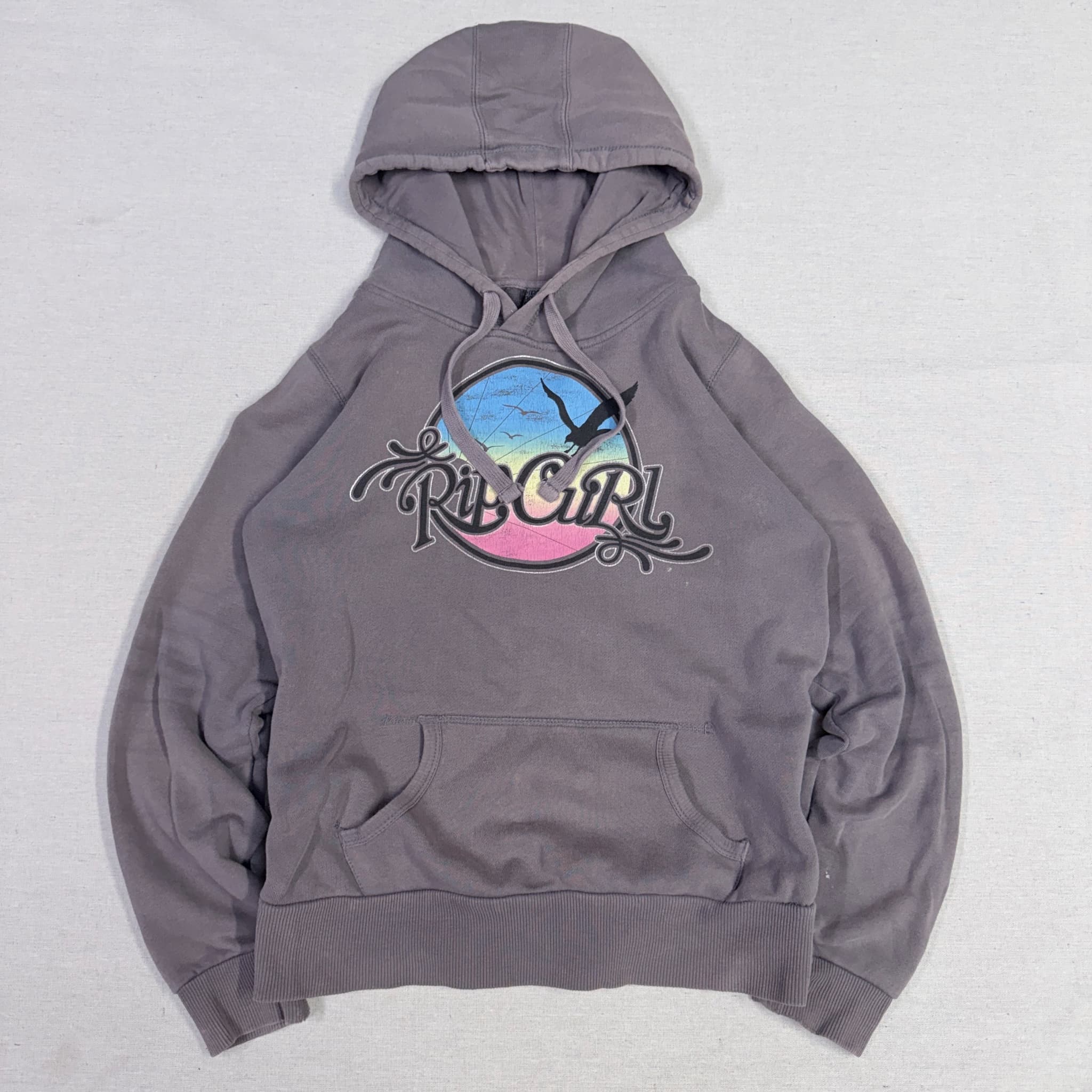 Rip Curl Vintage Style Graphic Hoodie Grey Size 10 — photo 1 of 7