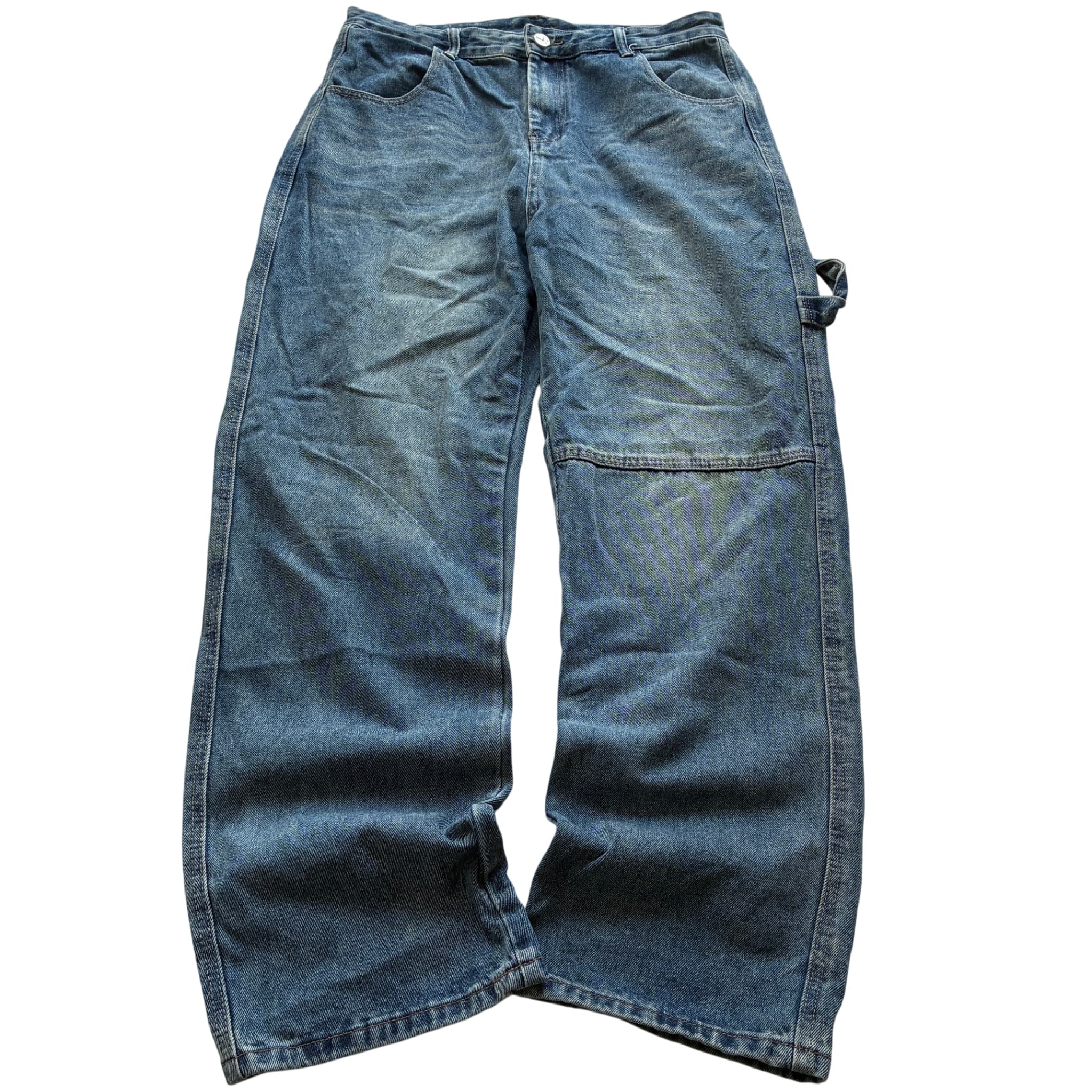 Sawenyu Vintage 90s Style Acid Wash Carpenter Jeans Blue XXL — photo 1 of 5