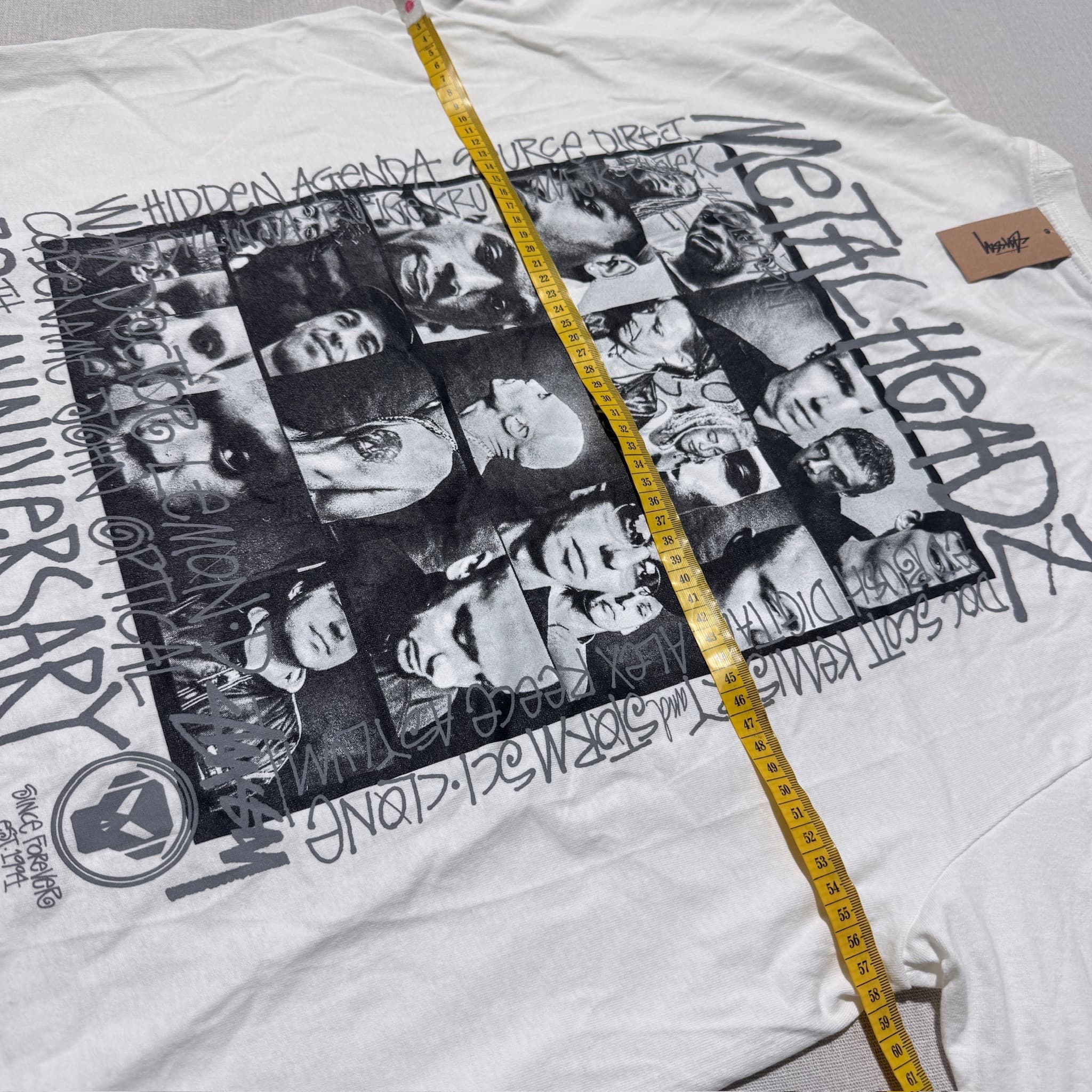 Stüssy x Metalheadz 30th Anniversary Tupac Graphic T-Shirt White Size L — photo 5 of 7