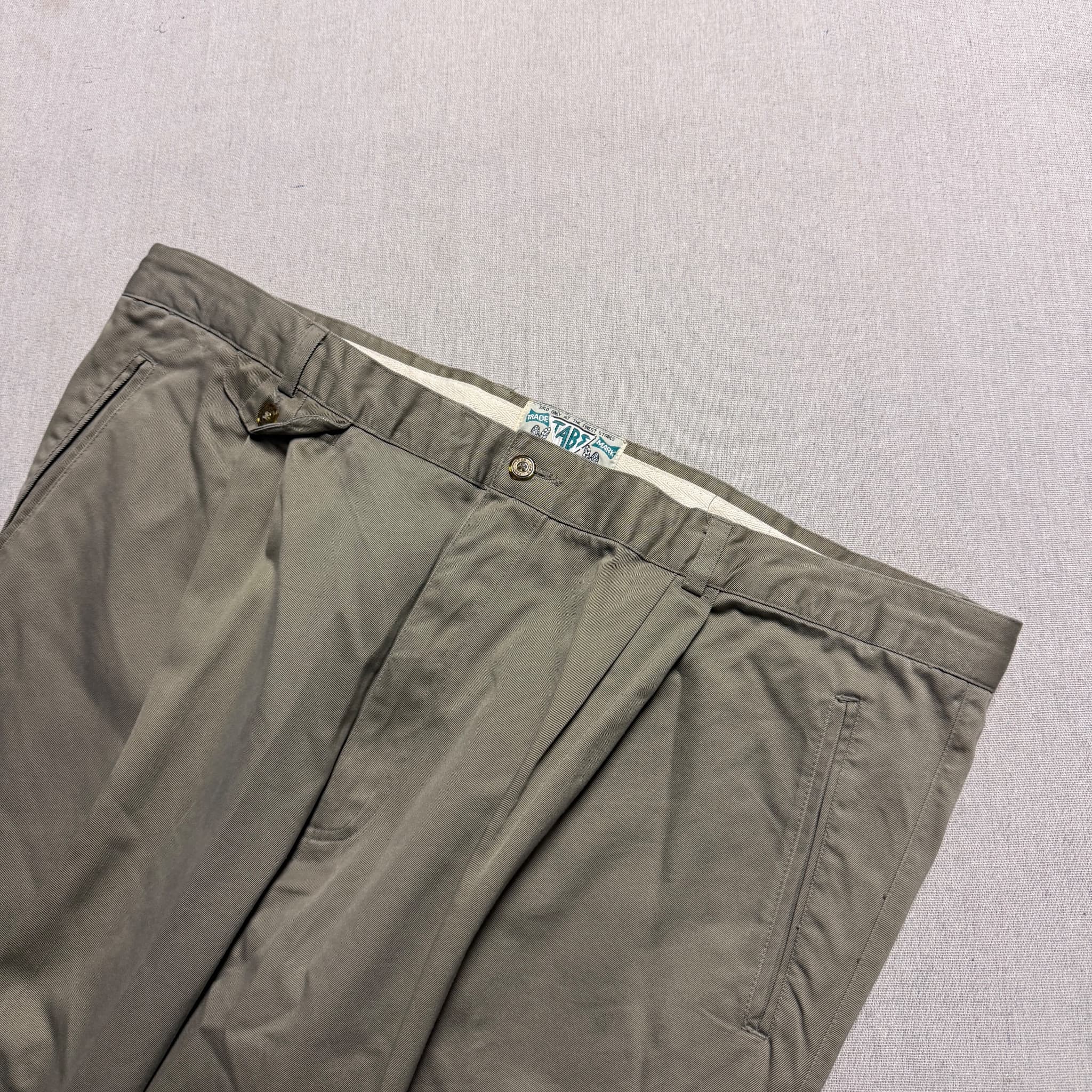 Tabs Trade Mark Classic Fit Pleated Chino Pants Brown Size 112cm — photo 3 of 8