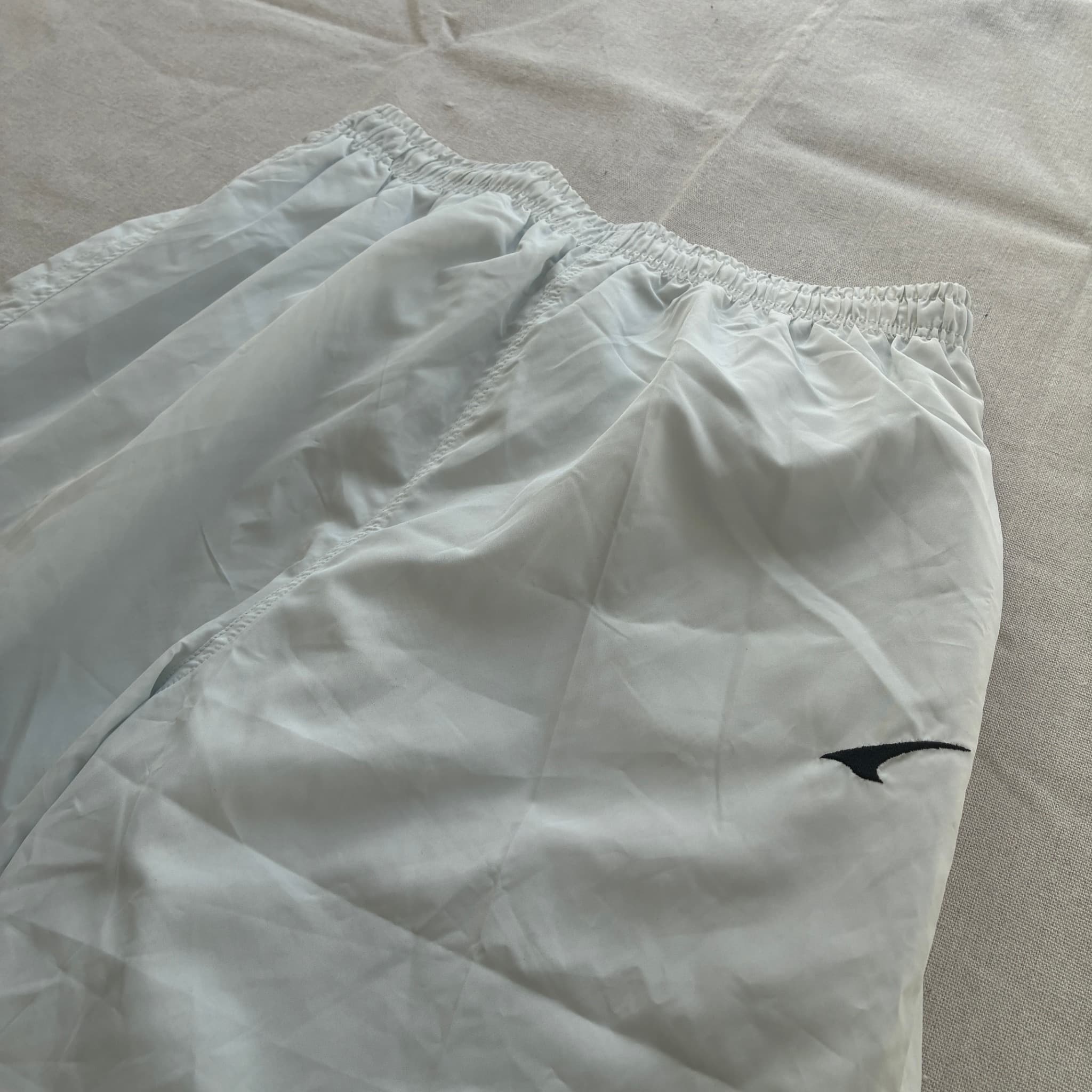 UCANSPORT Vintage 90s White Nylon Track Pants Side Stripe Size 2XL — photo 3 of 11