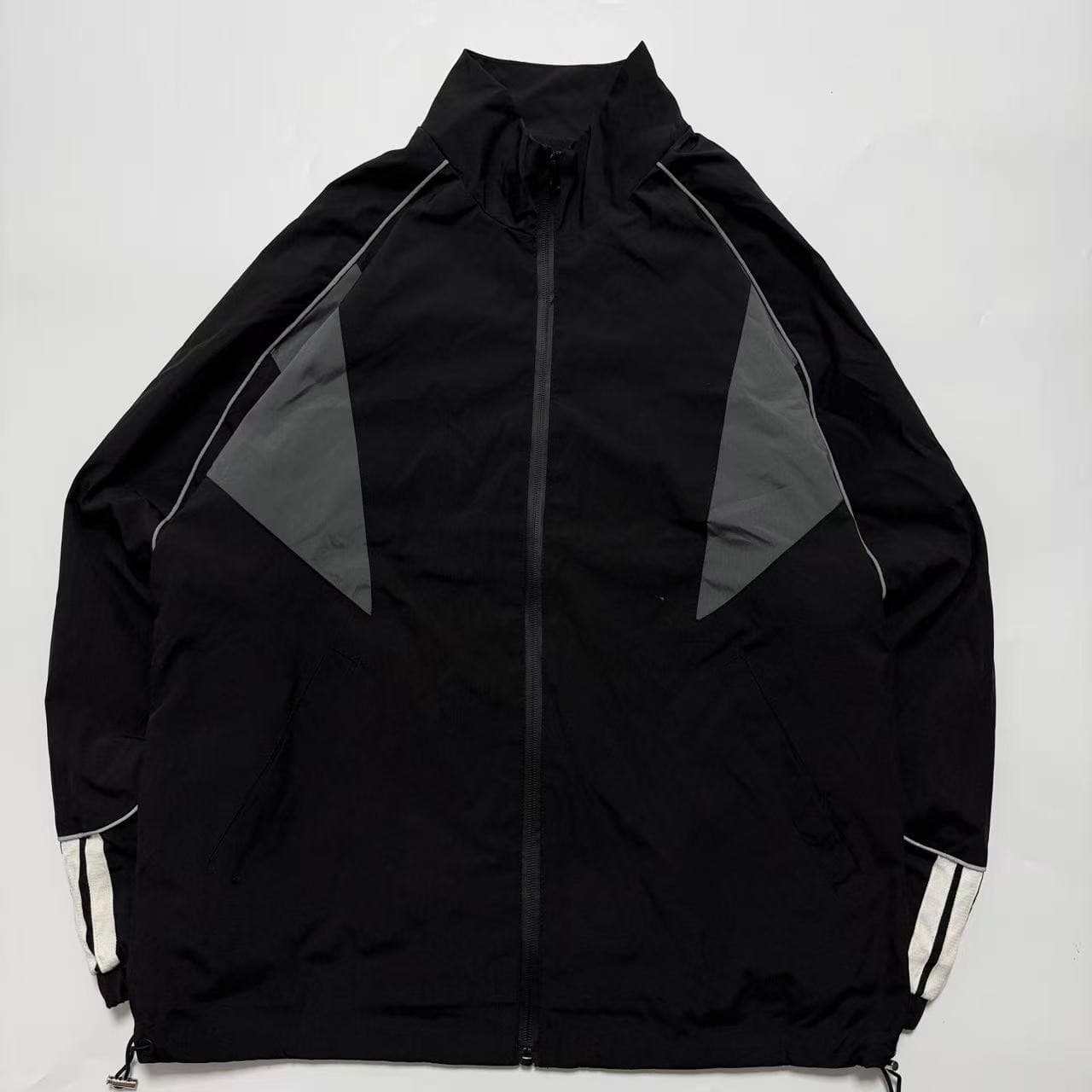 Unbranded Athletic Track Jacket Black Grey — photo 1 of 4
