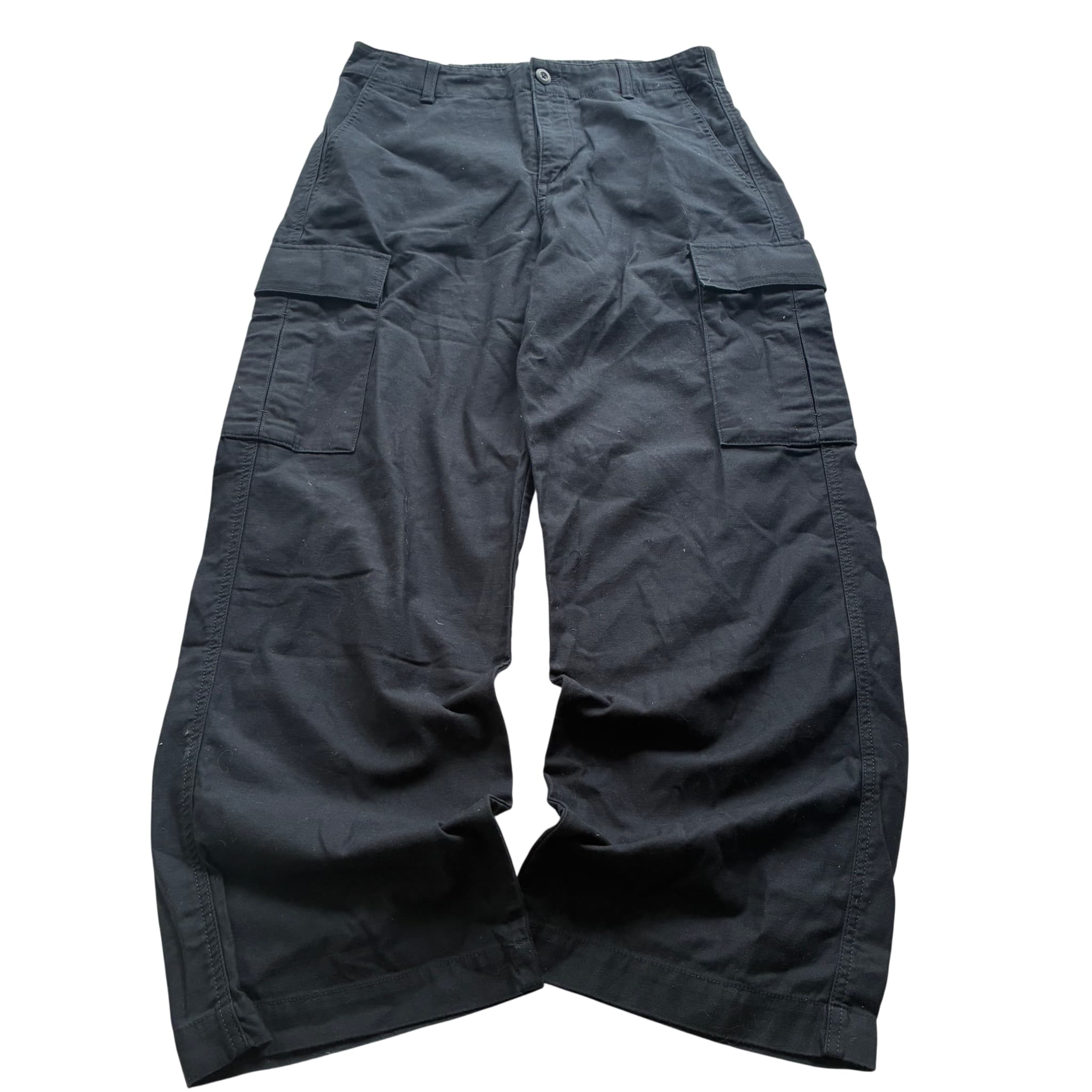 Uniqlo Black Cargo Pants Utility Trousers Size L — photo 1 of 11