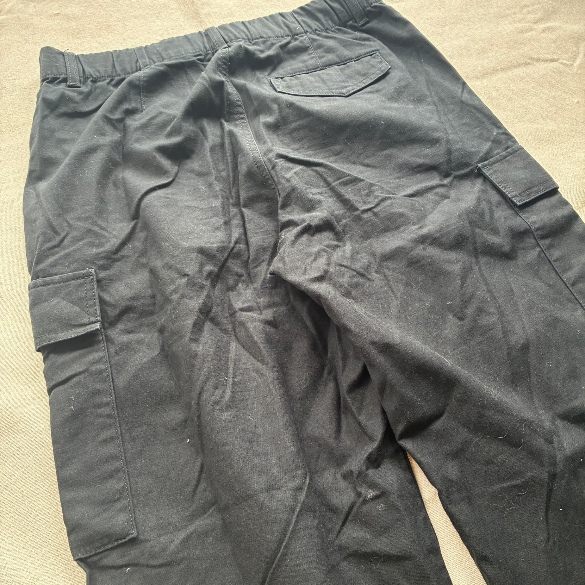 Uniqlo Black Cargo Pants Utility Trousers Size L — photo 5 of 11