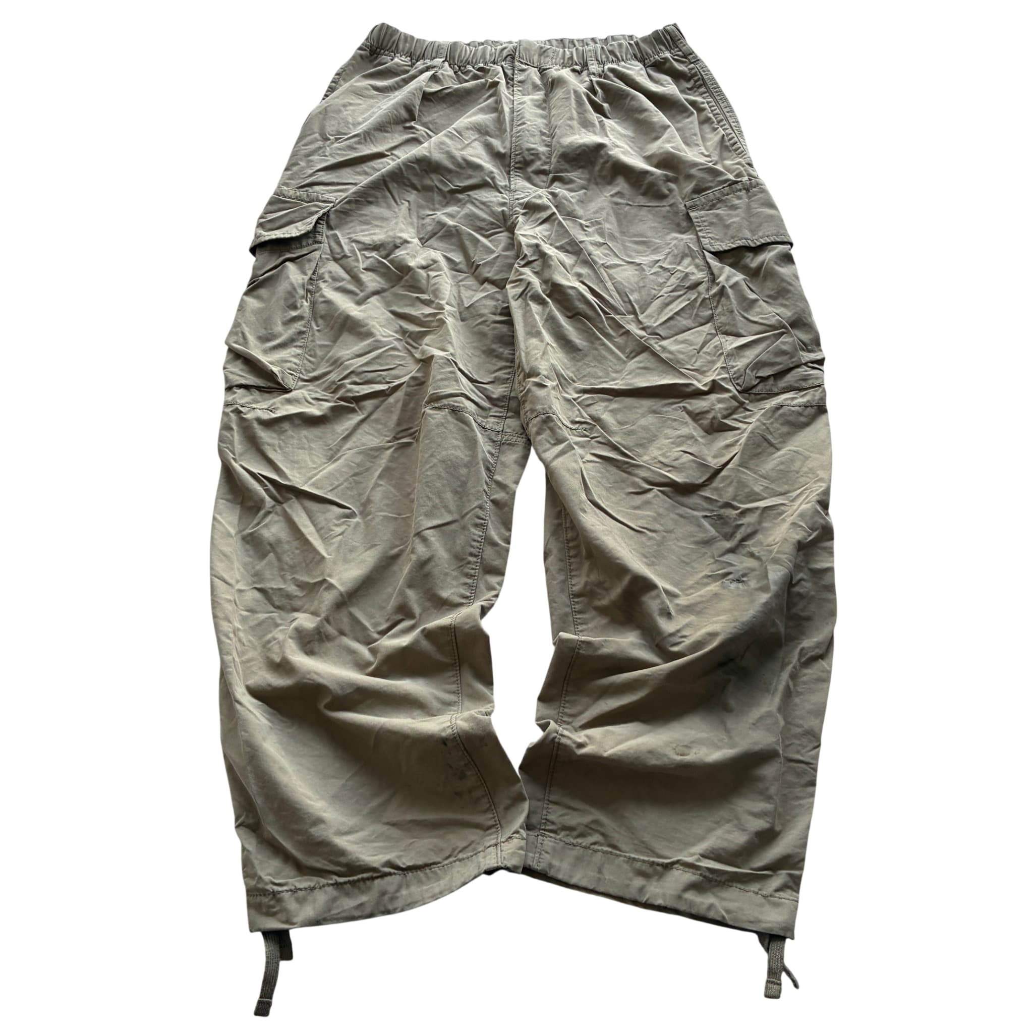 Uniqlo Tan Cargo Pants Elastic Waist Drawstring Hem Size S — photo 1 of 11