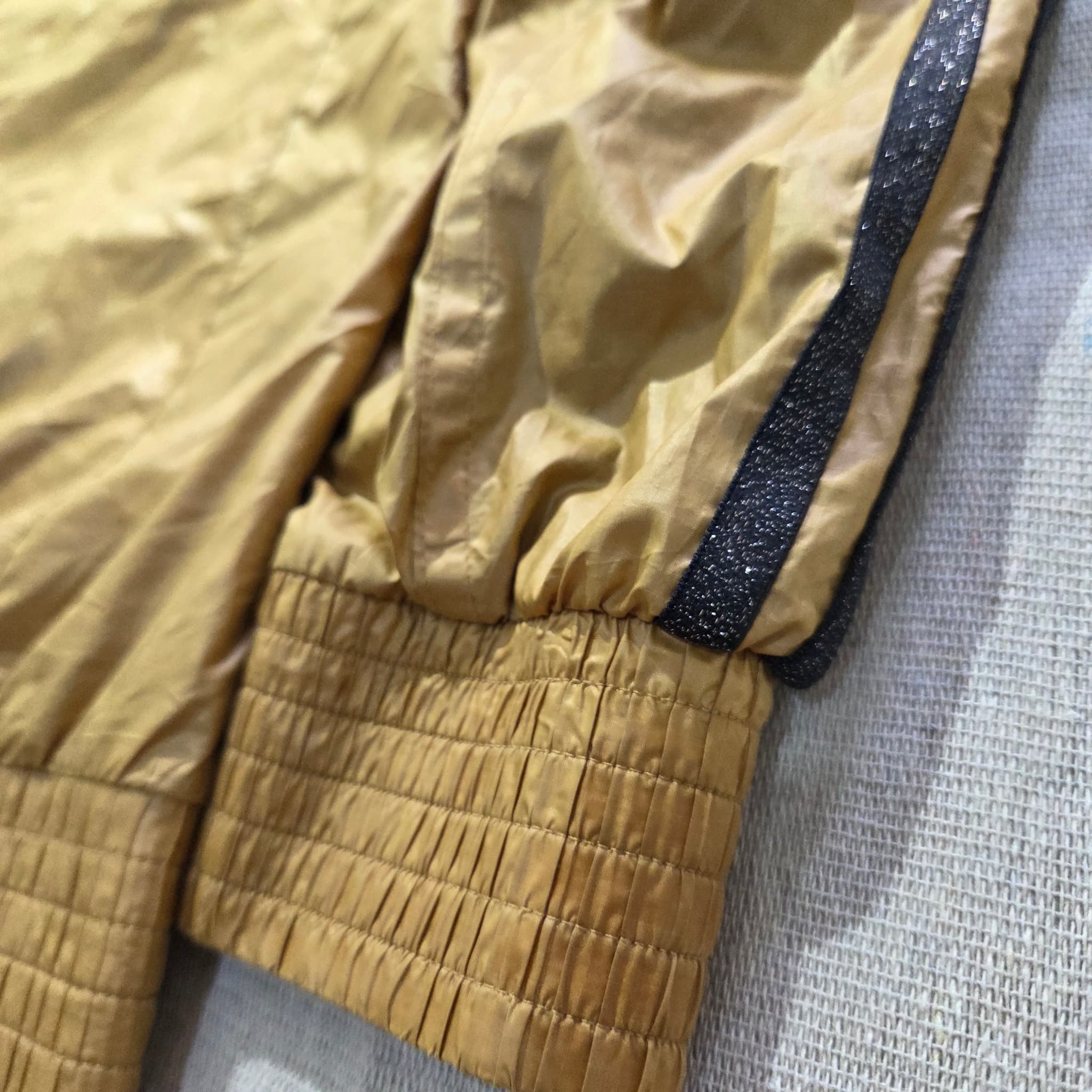 Vintage 2000s Adidas Gold Metallic Windbreaker Jacket — photo 7 of 10