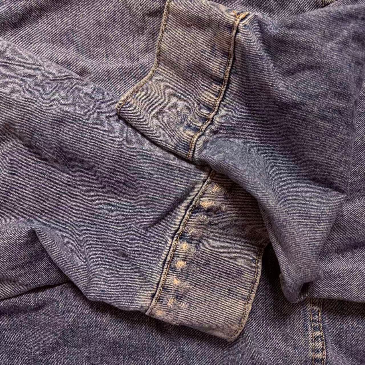 Vintage 2000s Distressed Oversized Denim Jacket — photo 8 of 8