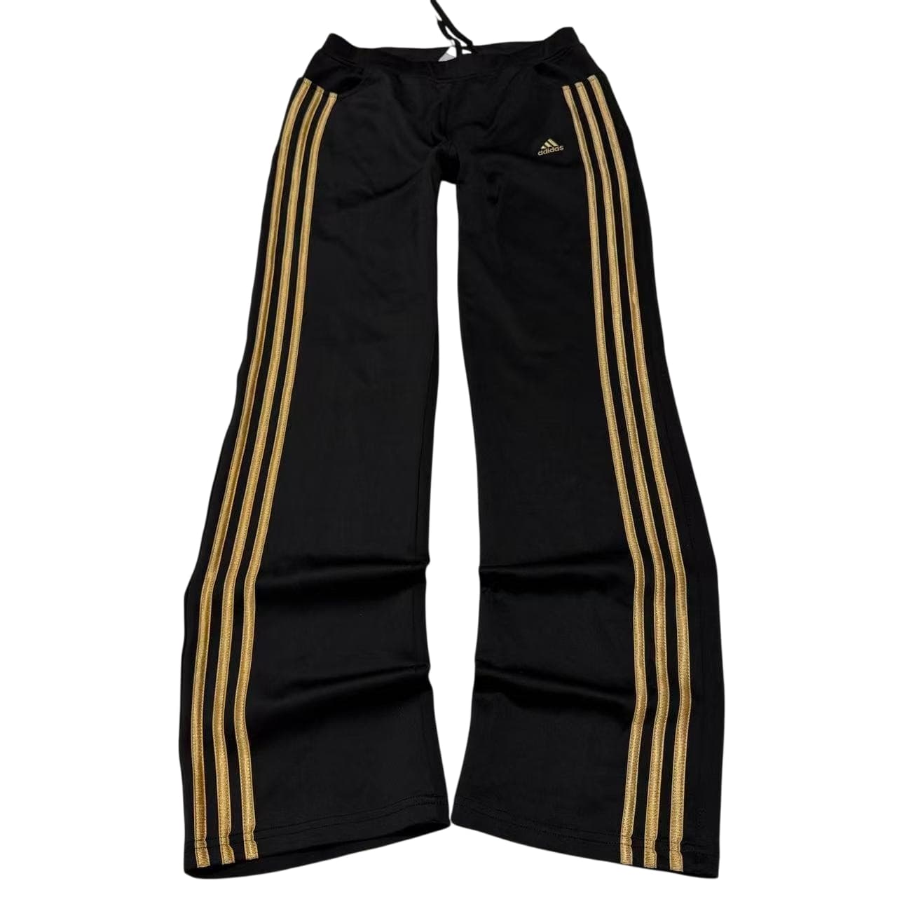 Vintage Adidas Black & Gold Wide Leg Track Pants — photo 1 of 10