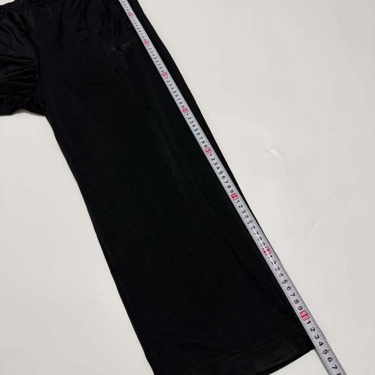 Vintage Adidas Black Wide Leg Track Pants — photo 8 of 9