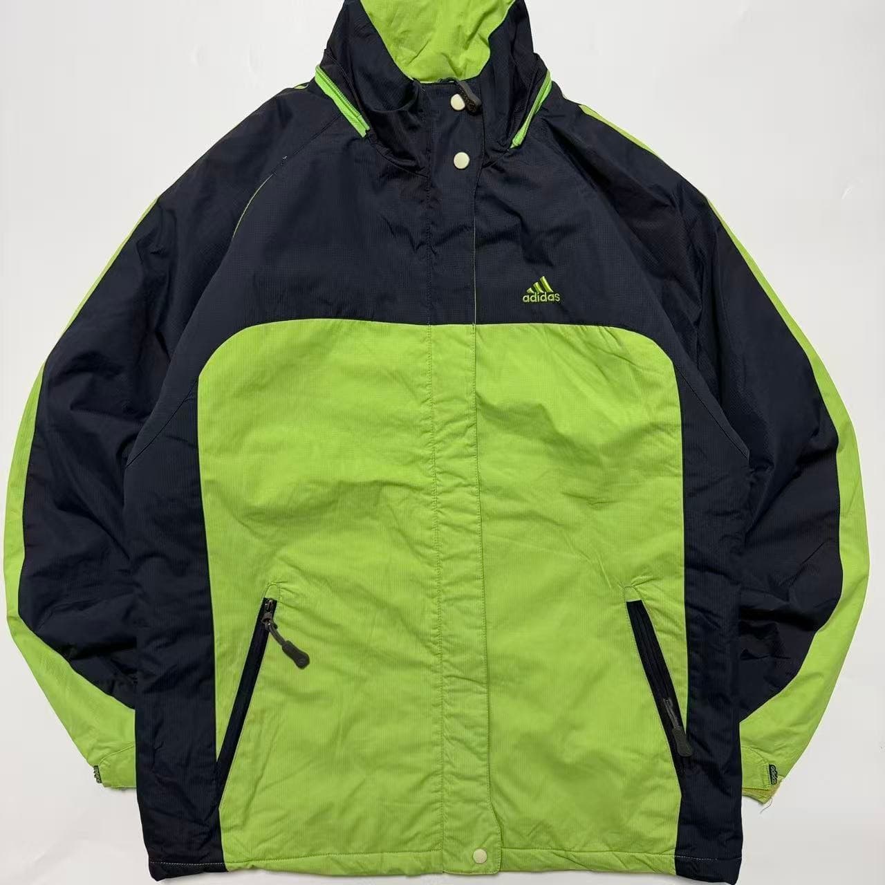 Vintage Adidas Lime Green & Black Shell Jacket — photo 1 of 6