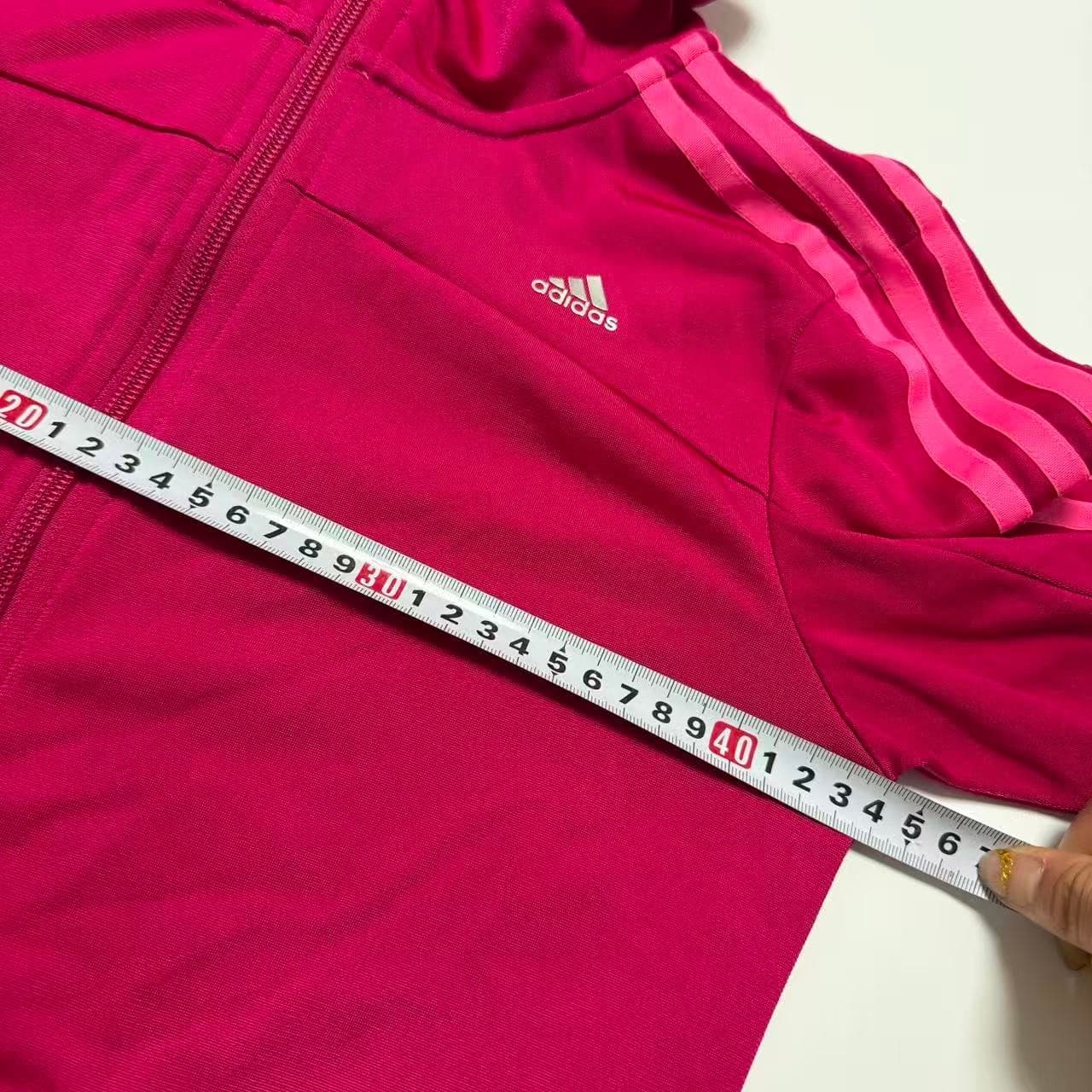 Vintage Adidas Magenta Full-Zip Track Jacket — photo 5 of 7