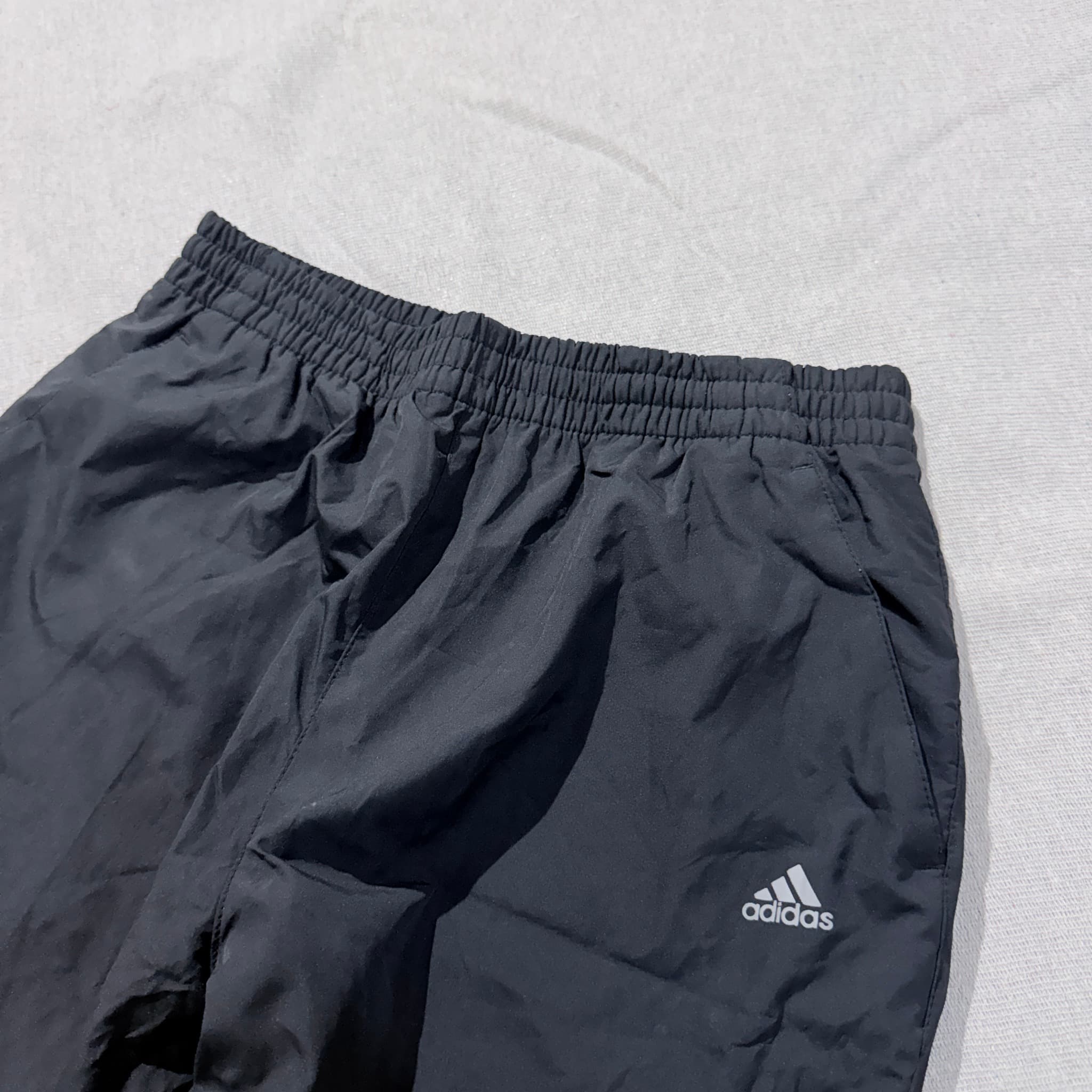 Vintage Adidas Men's Black Nylon Athletic Track Pants Baggy Y2K — photo 3 of 7
