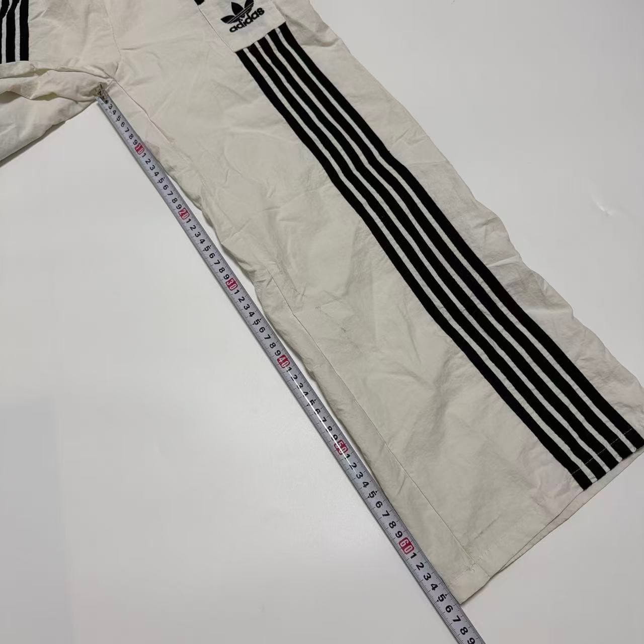 Vintage Adidas Originals Wide Leg Track Pants White Black — photo 8 of 10