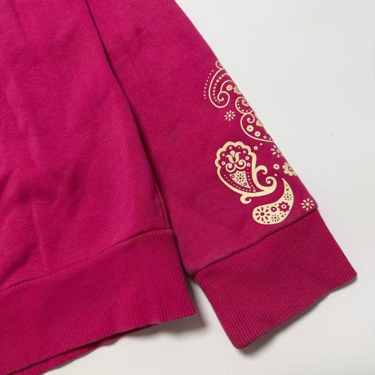 Vintage Adidas Pink Paisley Graphic Full-Zip Hoodie — photo 3 of 9