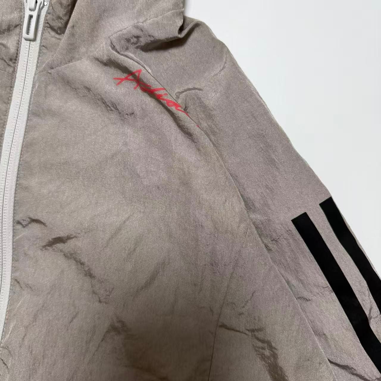 Vintage Adidas Track Jacket Grey With Black Stripes — photo 3 of 9