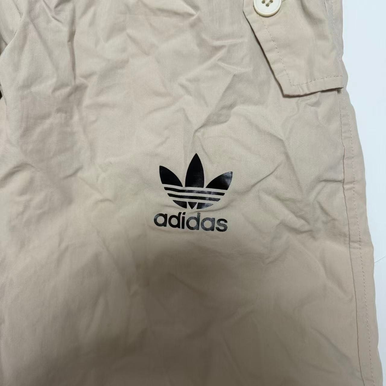 Vintage Adidas Wide Leg Parachute Pants Beige L — photo 6 of 11