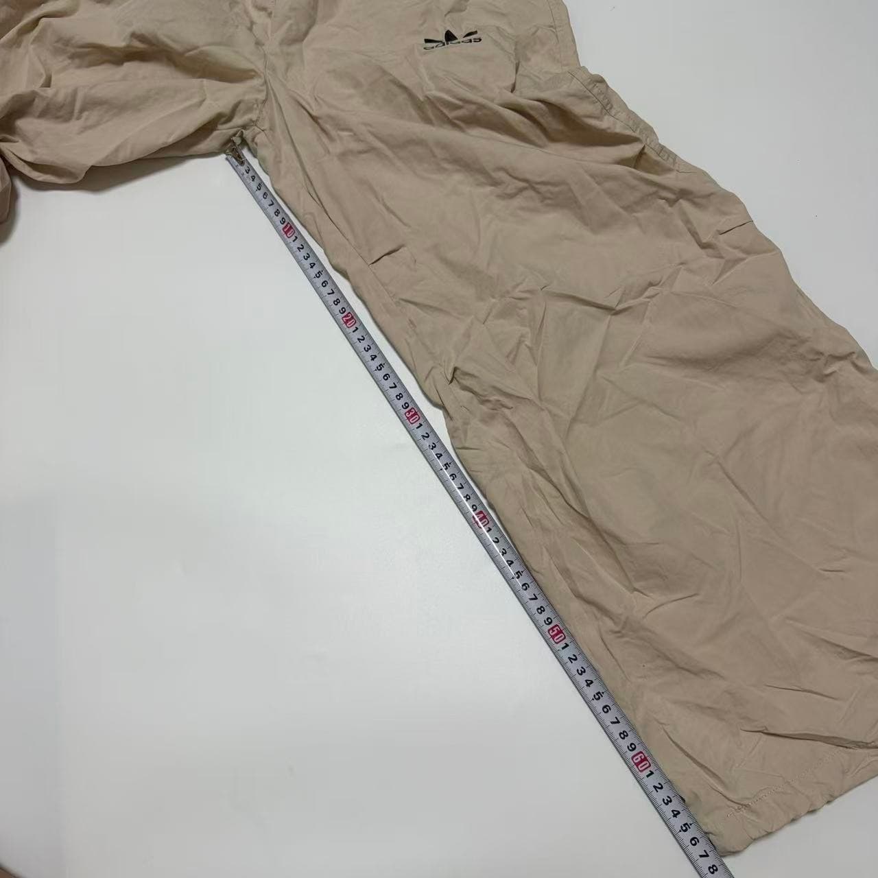 Vintage Adidas Wide Leg Parachute Pants Beige L — photo 9 of 11
