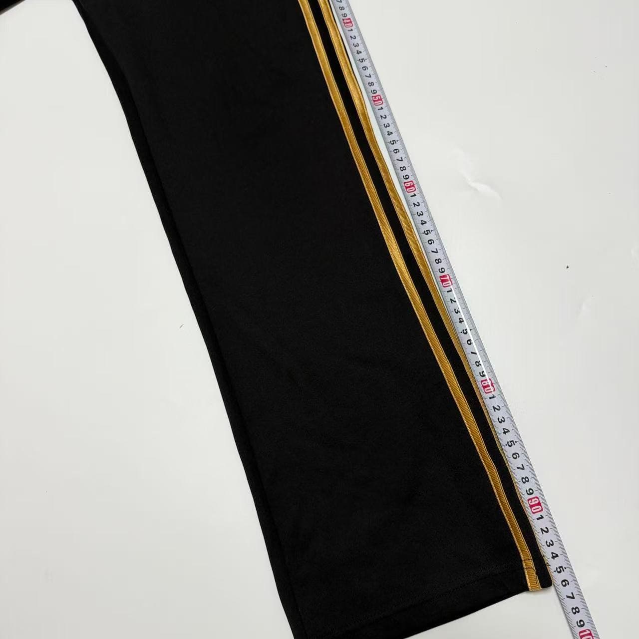 Vintage Adidas Women's Black & Gold Wide Leg Track Pants — photo 7 of 10