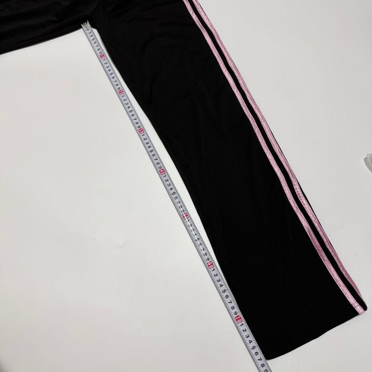 Vintage Adidas Women's Black Track Pants Pink Stripes — photo 8 of 10